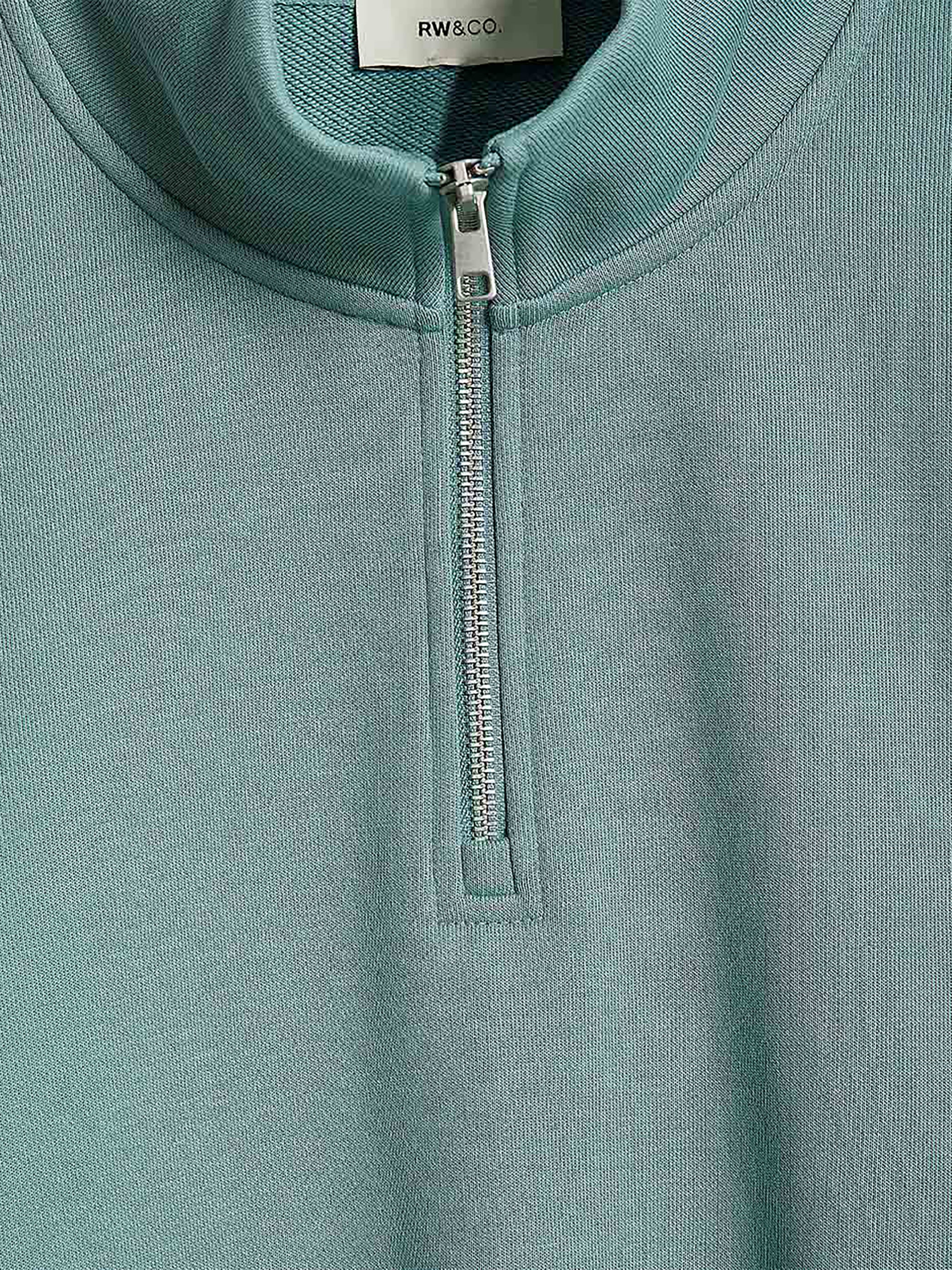 Long-Sleeve Half-Zip Mock-Neck Sweater - Image 12