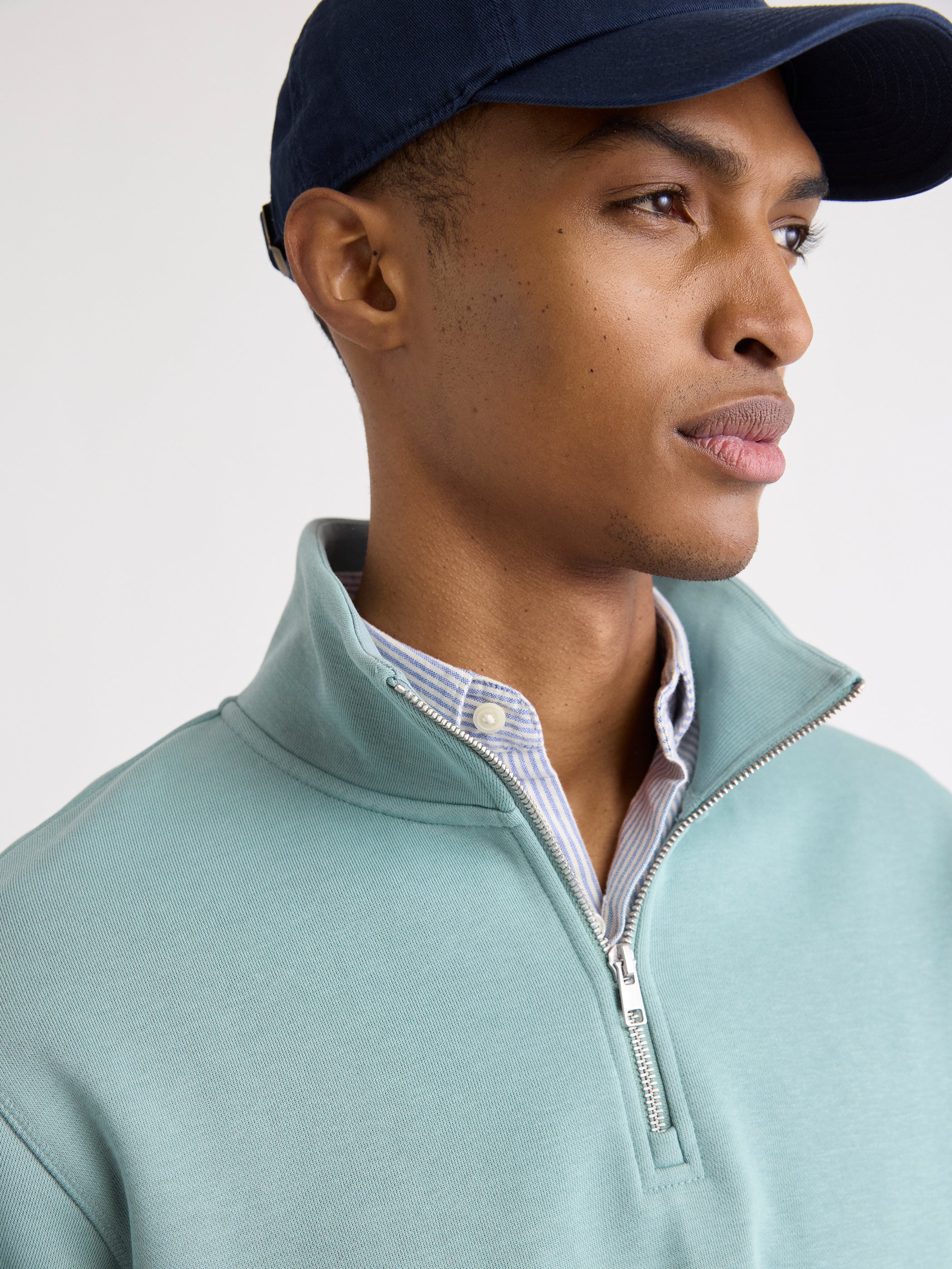 Long-Sleeve Half-Zip Mock-Neck Sweater - Image 13