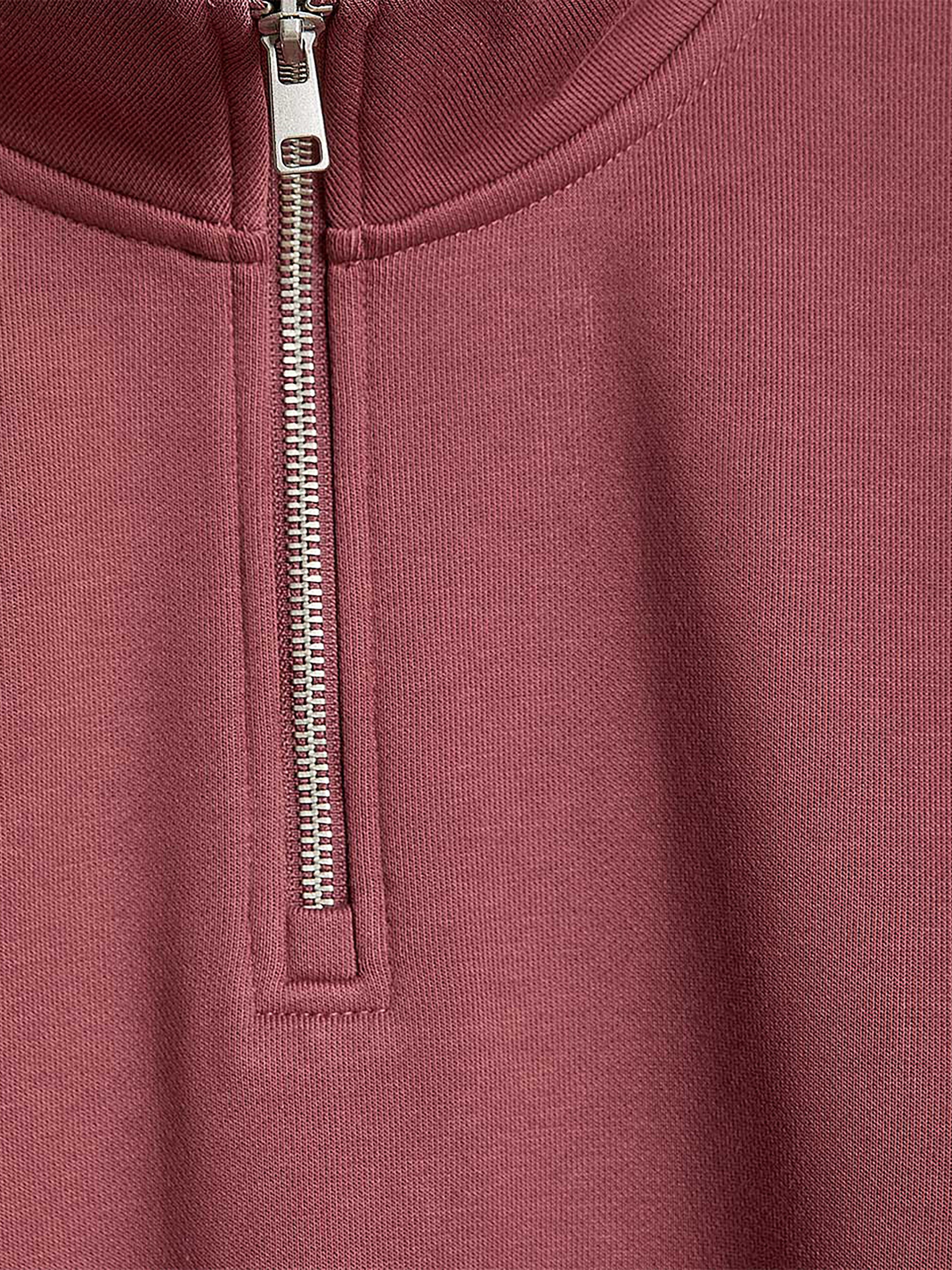 Long-Sleeve Half-Zip Mock-Neck Sweater - Image 5