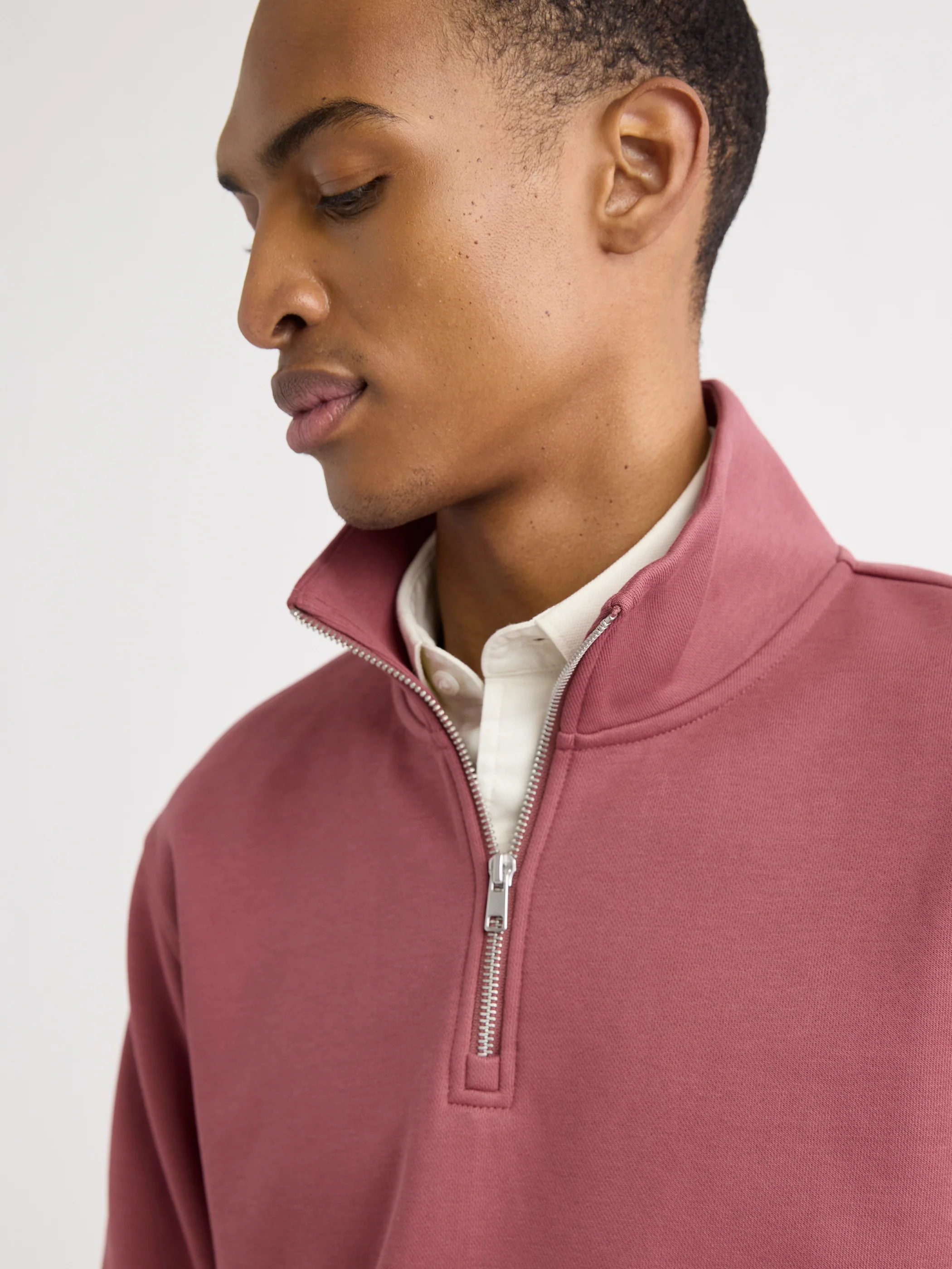 Long-Sleeve Half-Zip Mock-Neck Sweater - Image 6
