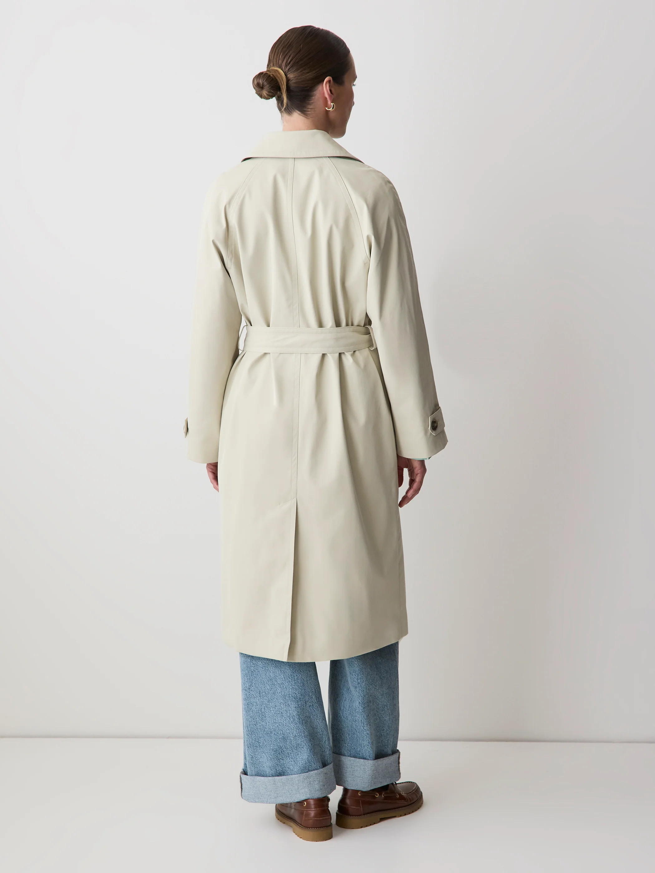Twill Trench Coat with Removable Belt - Image 8