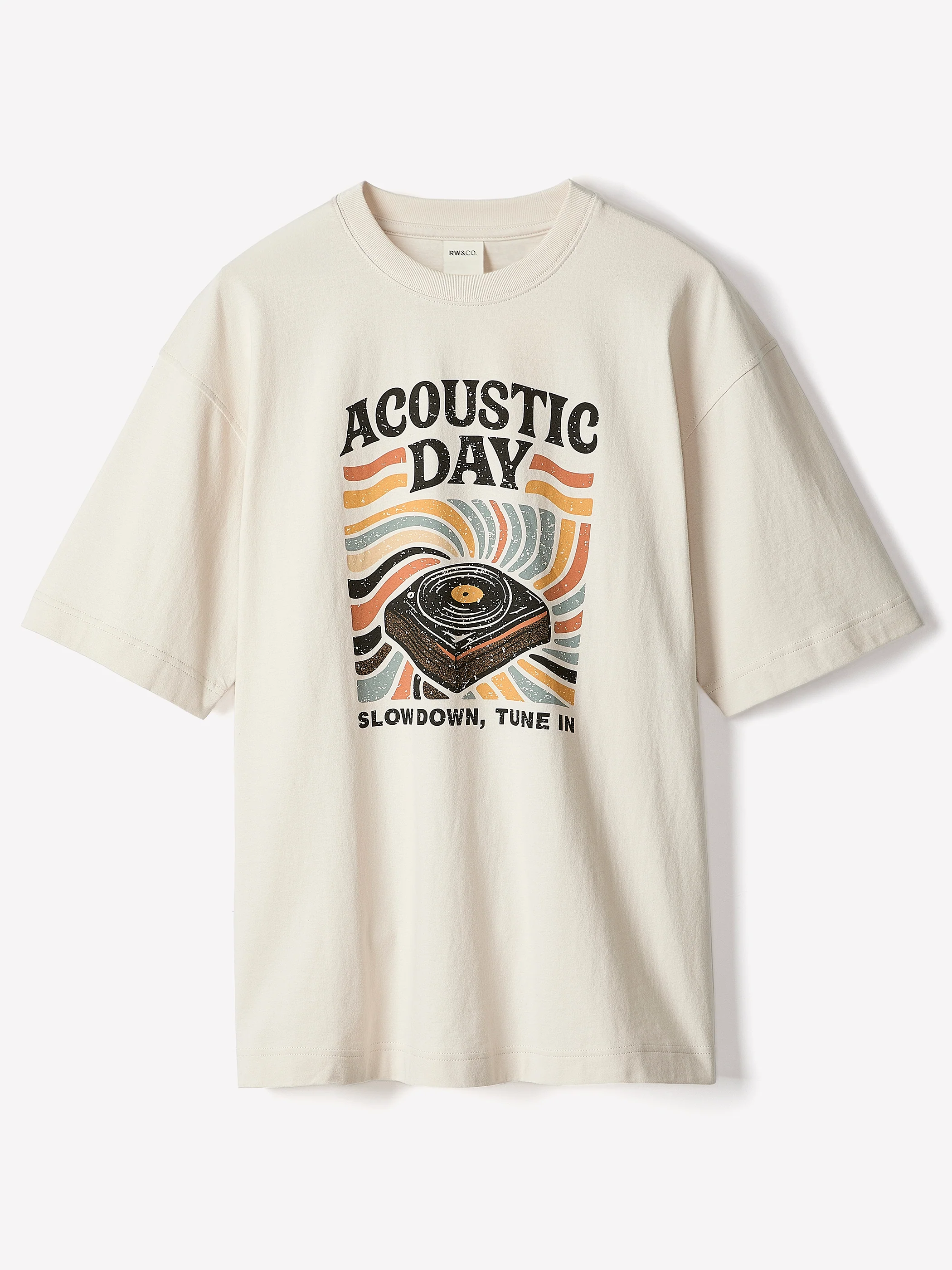 Oversized Short-Sleeve Crew-Neck Tee with Print - Image 15