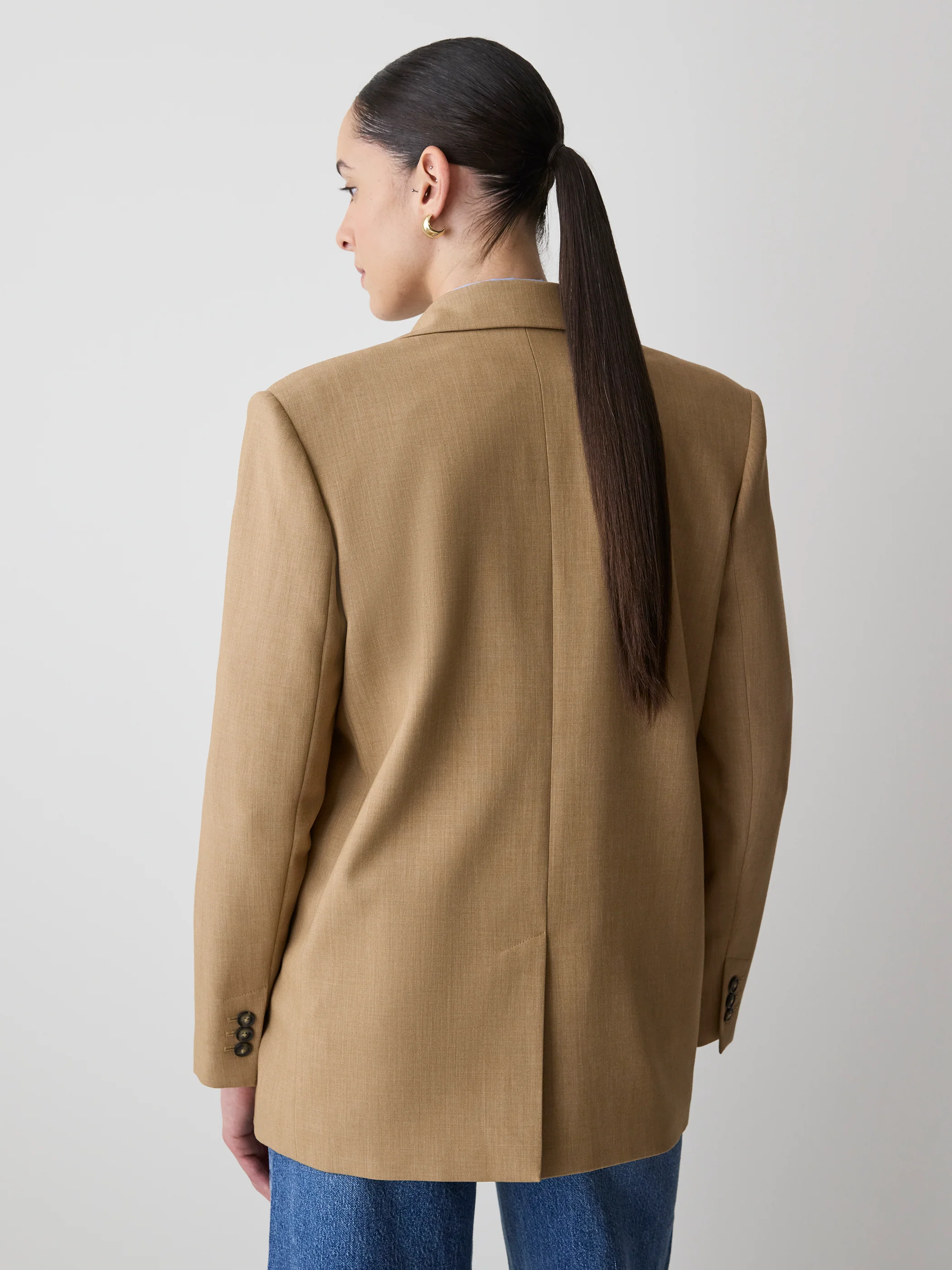 Oversized One-Button Blazer - Image 3
