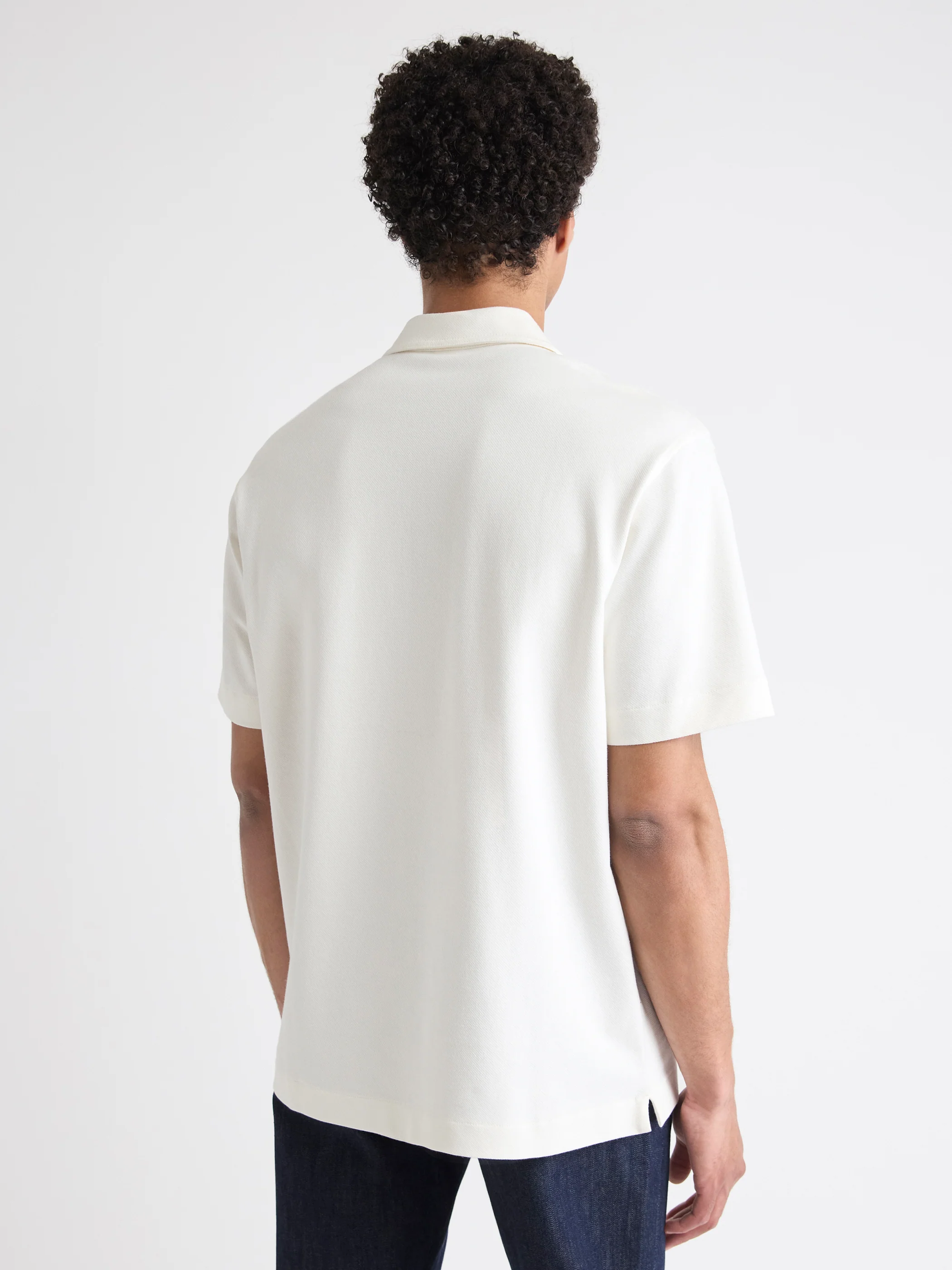 Oversized Short-Sleeve Half-Zip Polo - Image 3