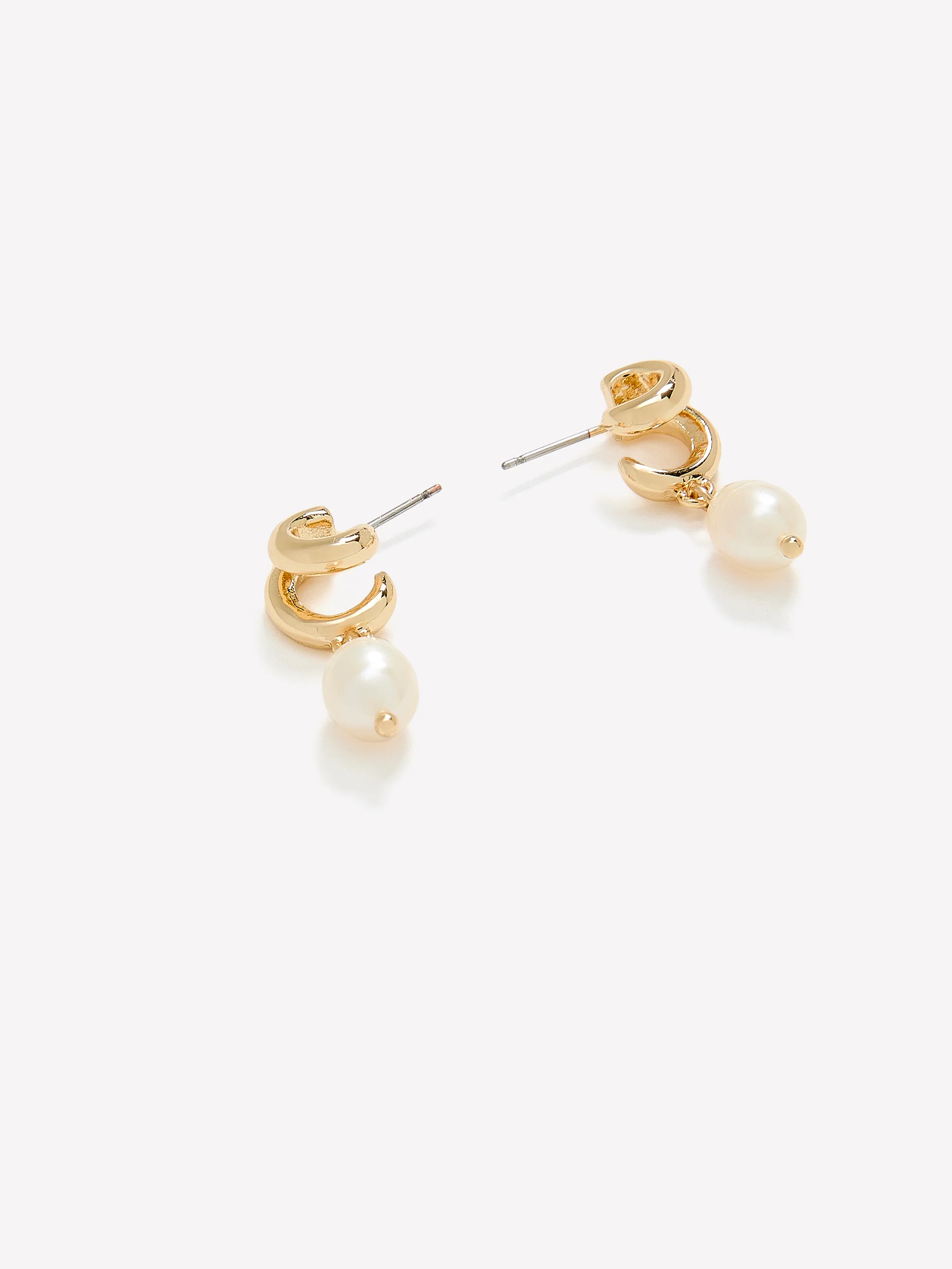 Earrings with Freshwater Pearl Pendants - Image 3