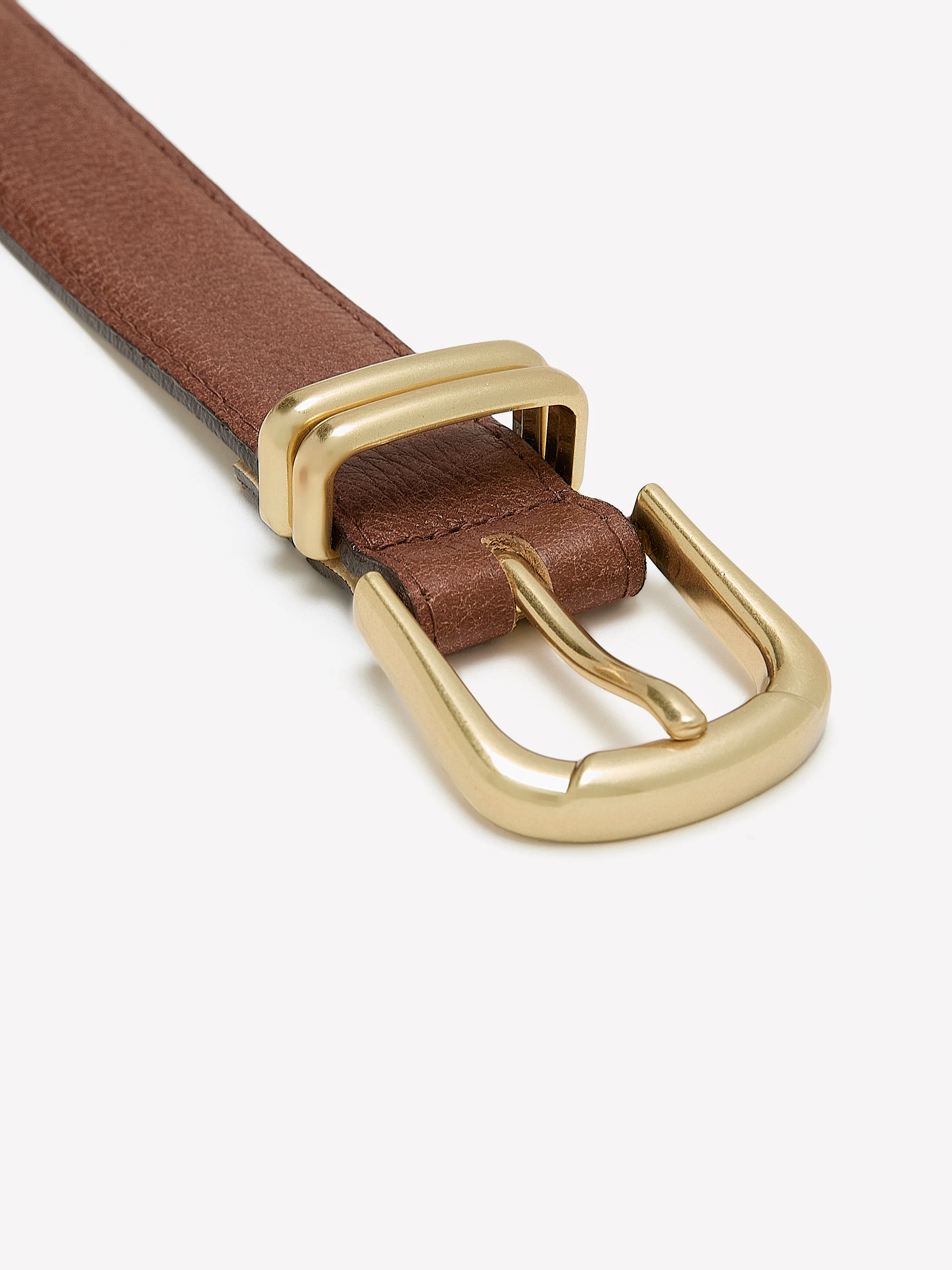 Leather Belt with Metal Tip - Image 2