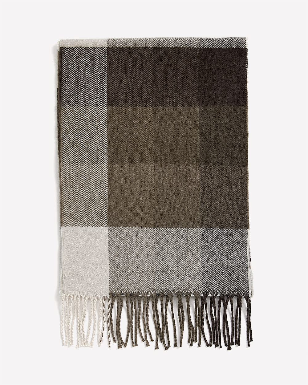 Plaid Scarf with Fringes - Image 11