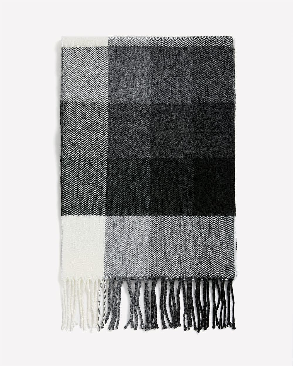 Plaid Scarf with Fringes - Image 2