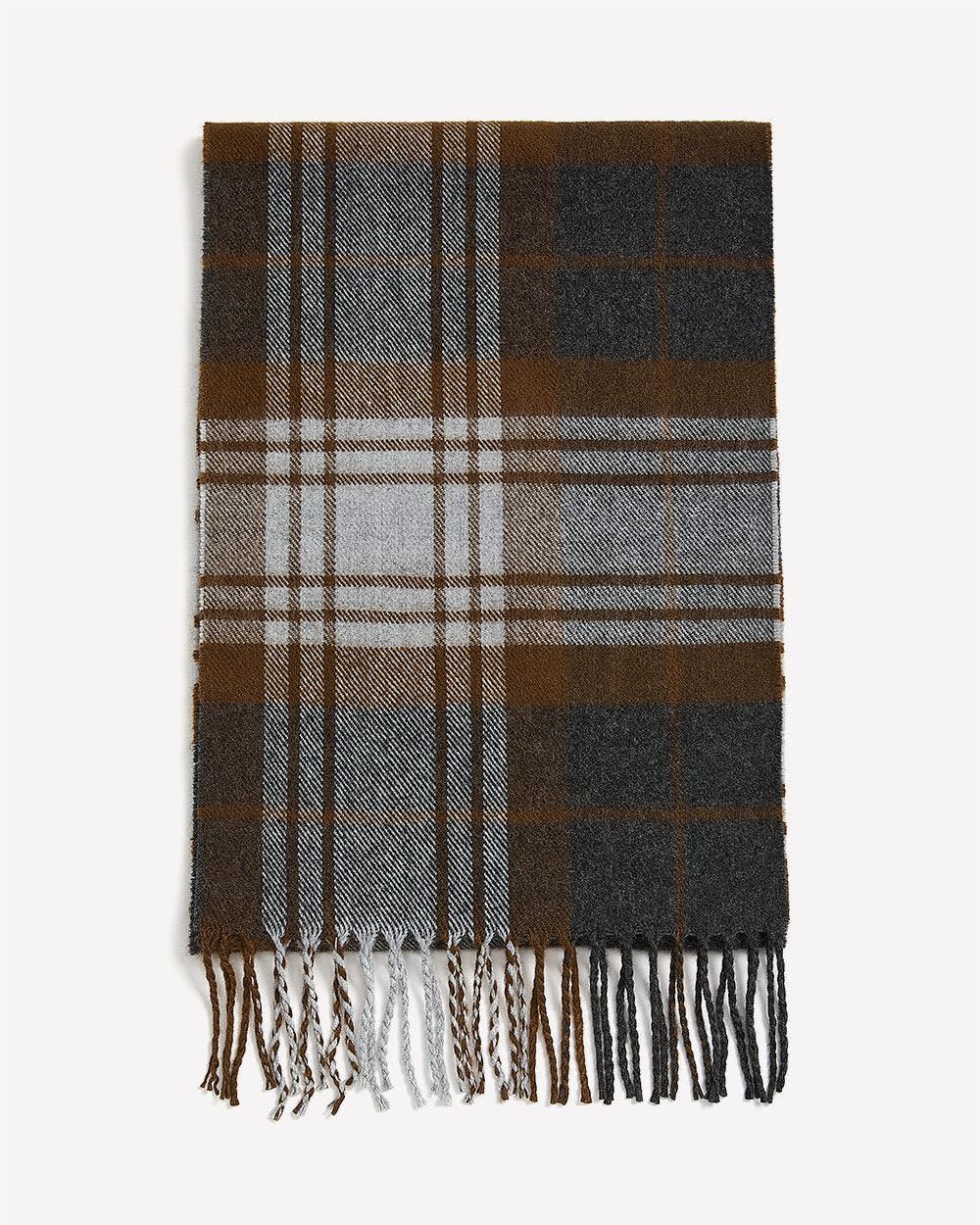 Plaid Scarf with Fringes - Image 5