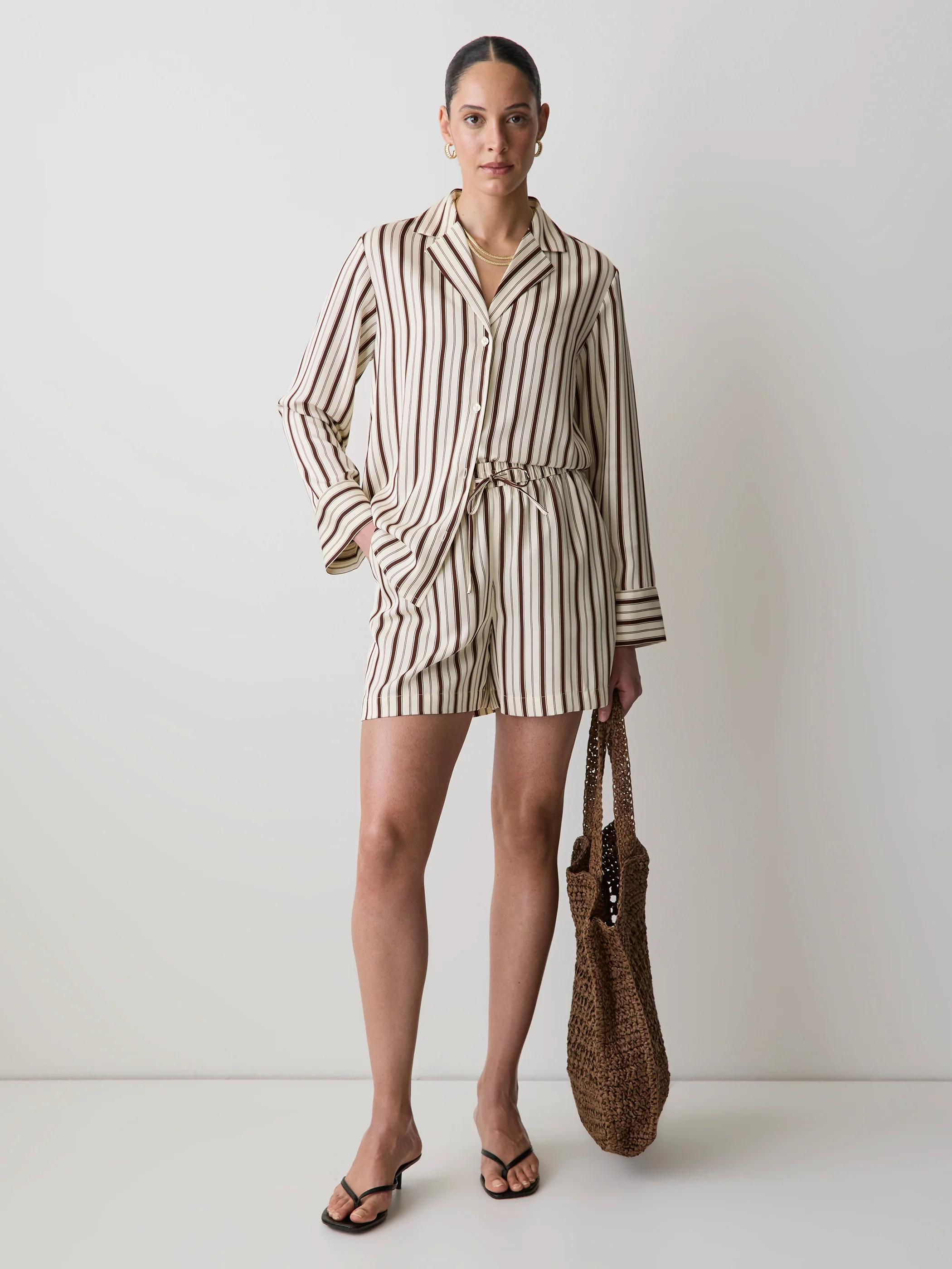 Striped Mid-Rise Pull-On Short - Image 2