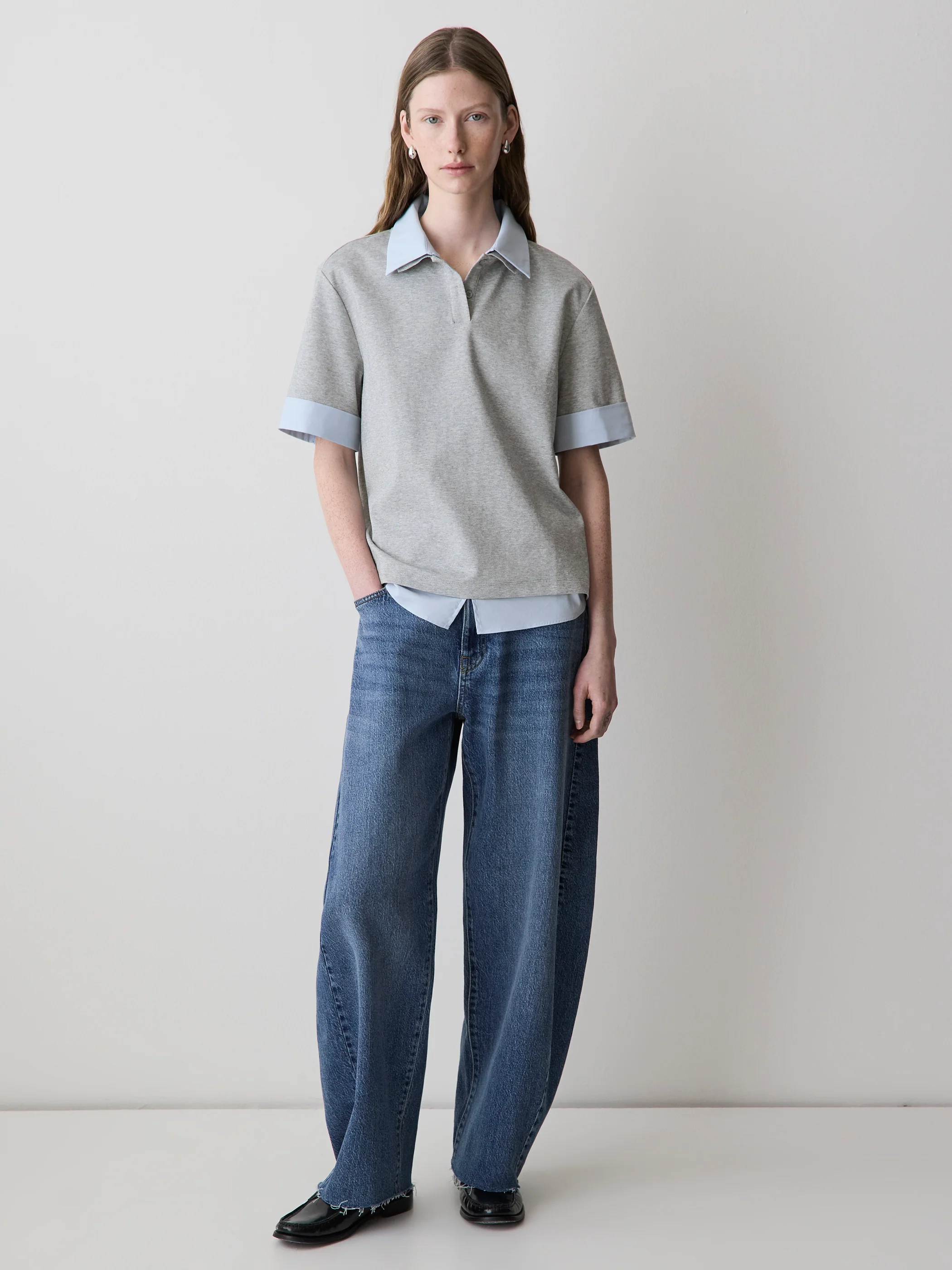 Mix-Media Short-Sleeve Polo - Image 2