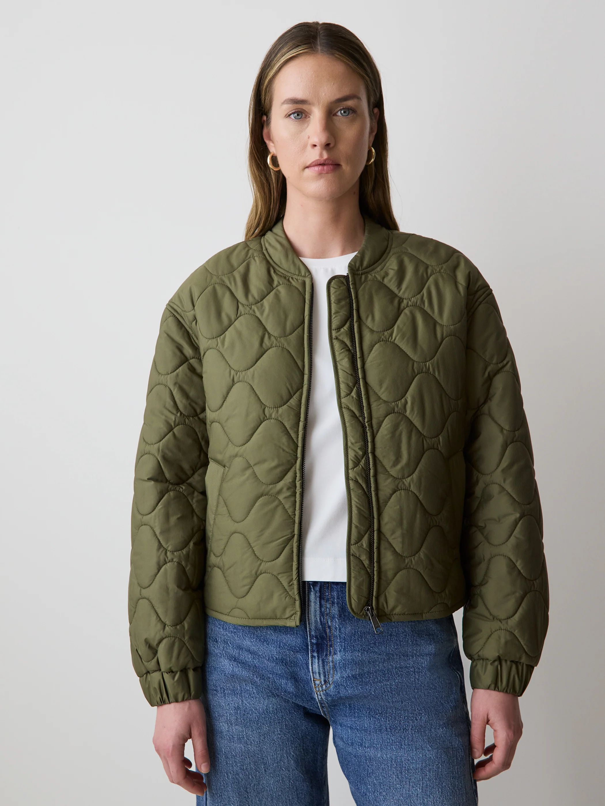 Quilted Bomber Jacket - Image 7