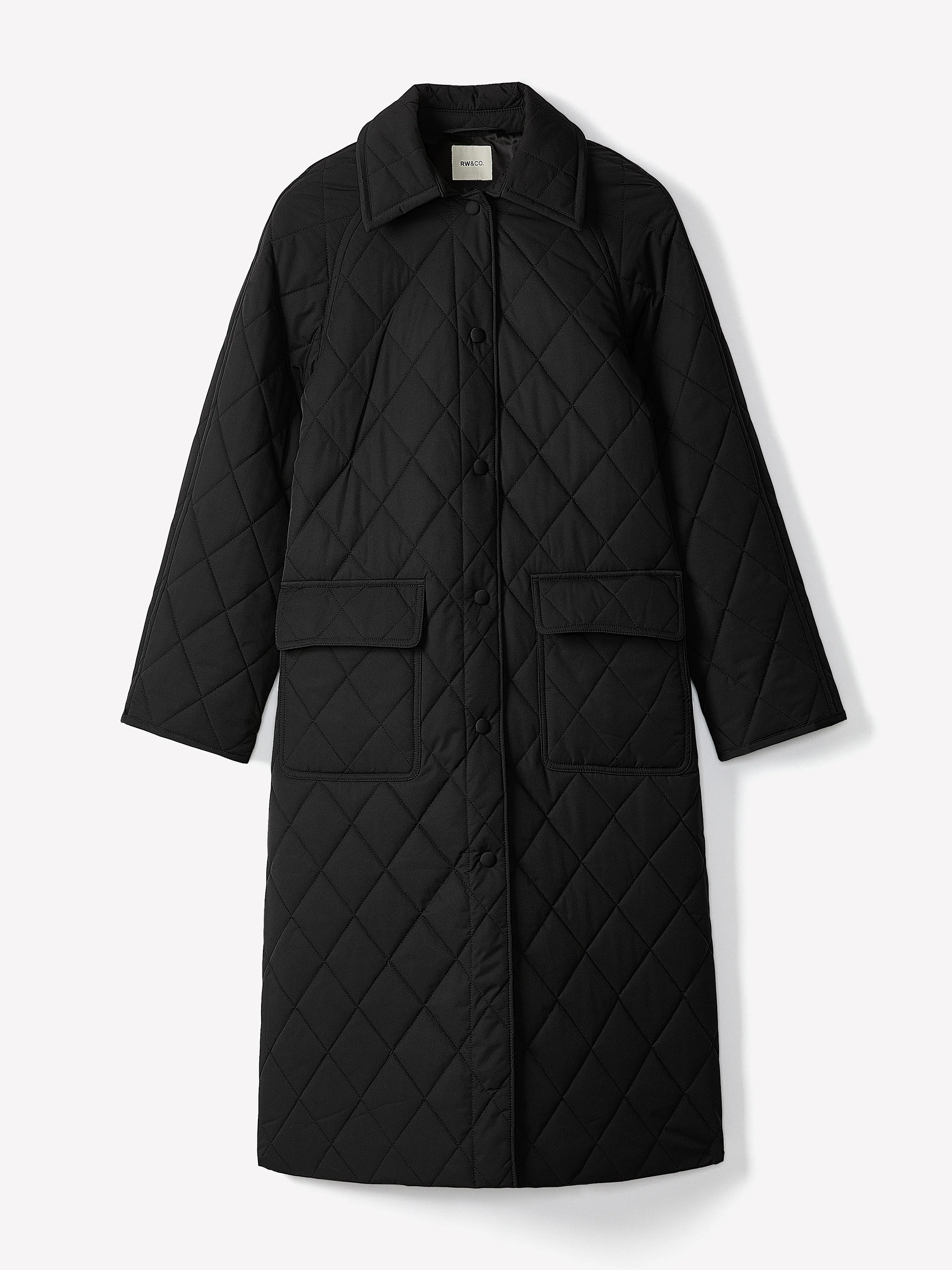 Quilted Trench Coat with Shirt Collar - Image 5