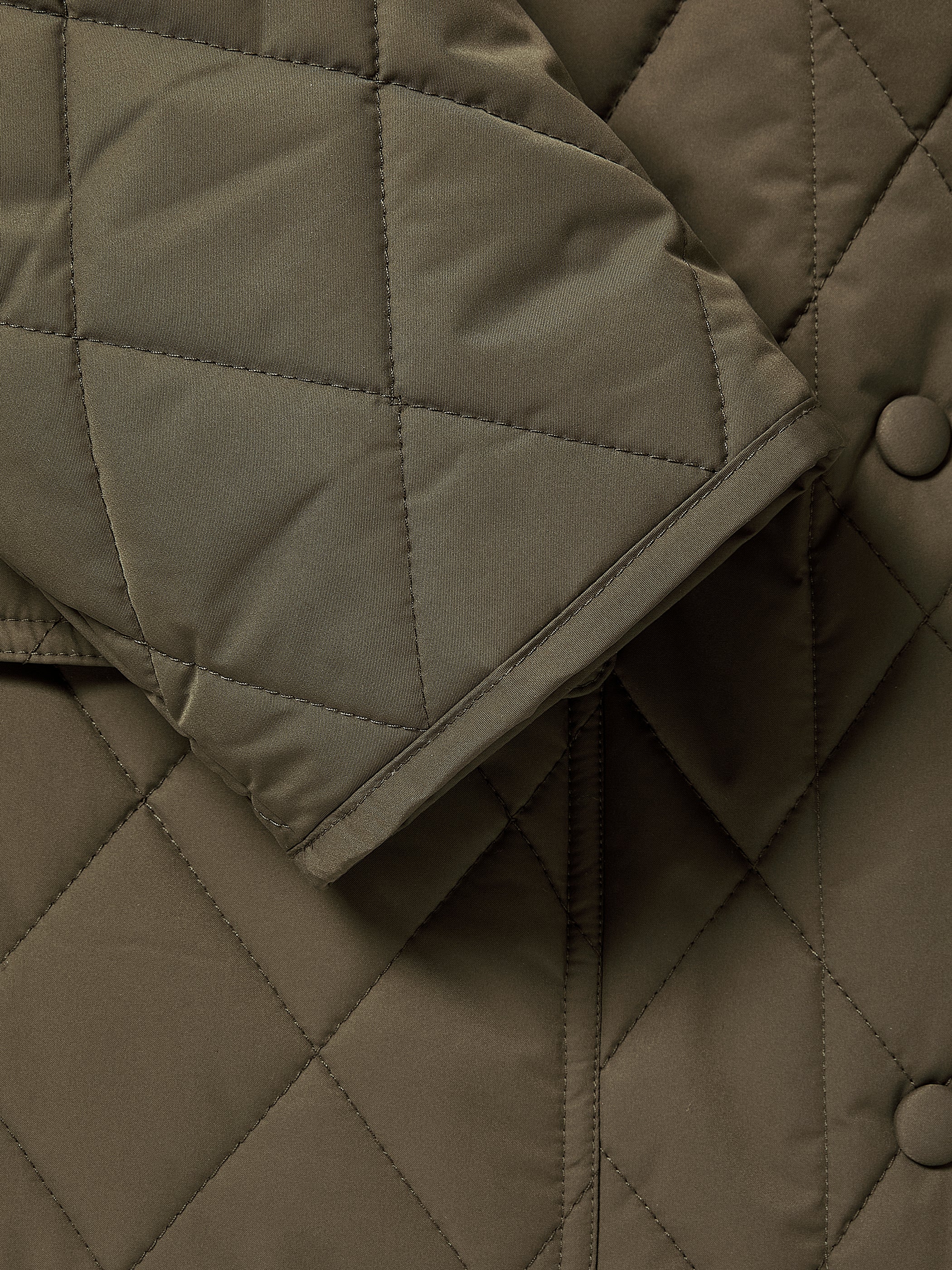 Quilted Trench Coat with Shirt Collar - Image 9