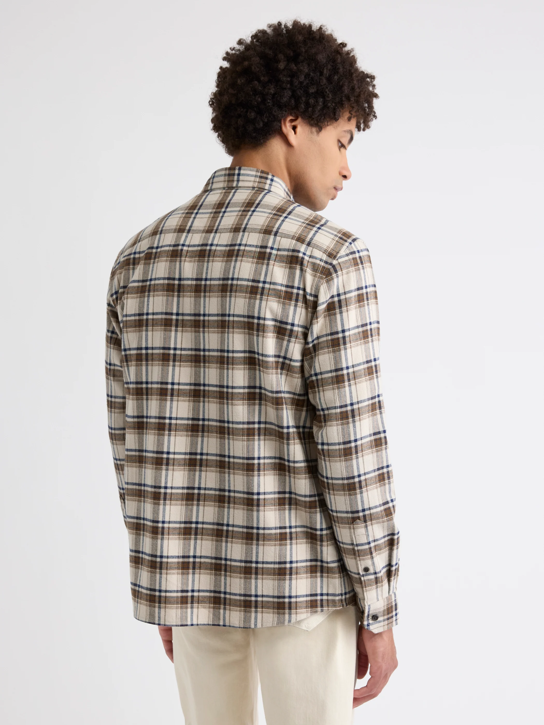 Regular Fit Plaid Flannel Shirt - Image 3