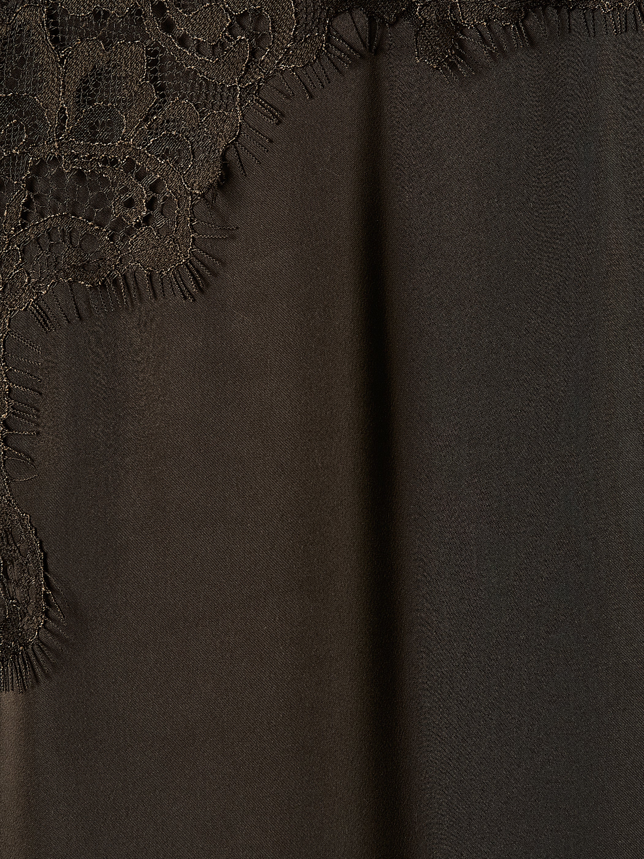Sleeveless V-Neck Satin Blouse with Lace Trims - Image 5