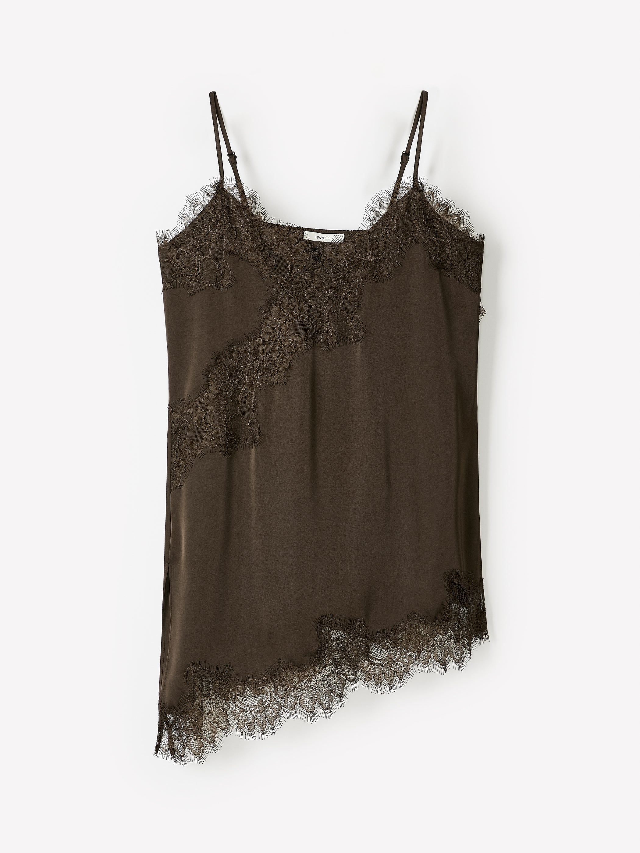 Sleeveless V-Neck Satin Blouse with Lace Trims - Image 6