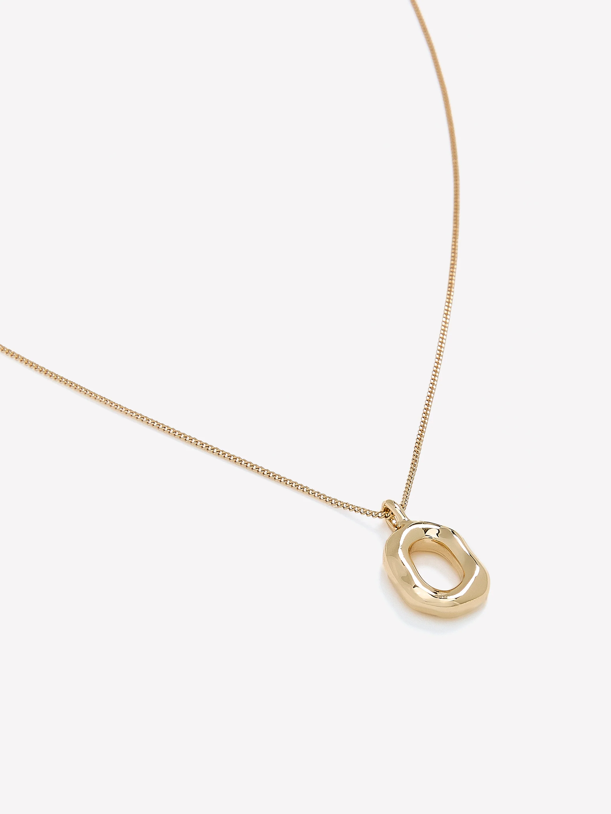Necklace with Sculptural Metal Pendant - Image 2