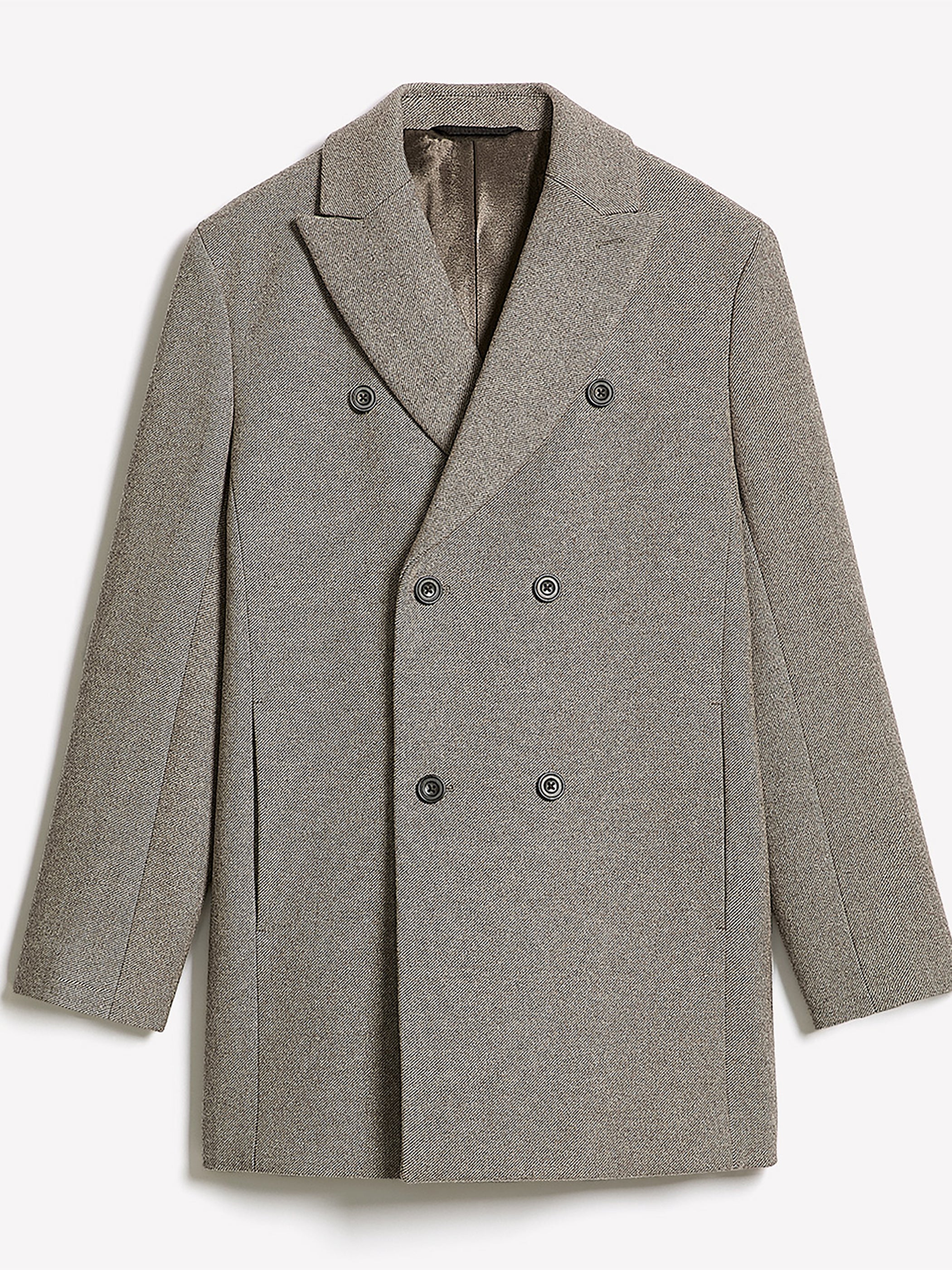 Short Double-Breasted Wool Coat - Image 4
