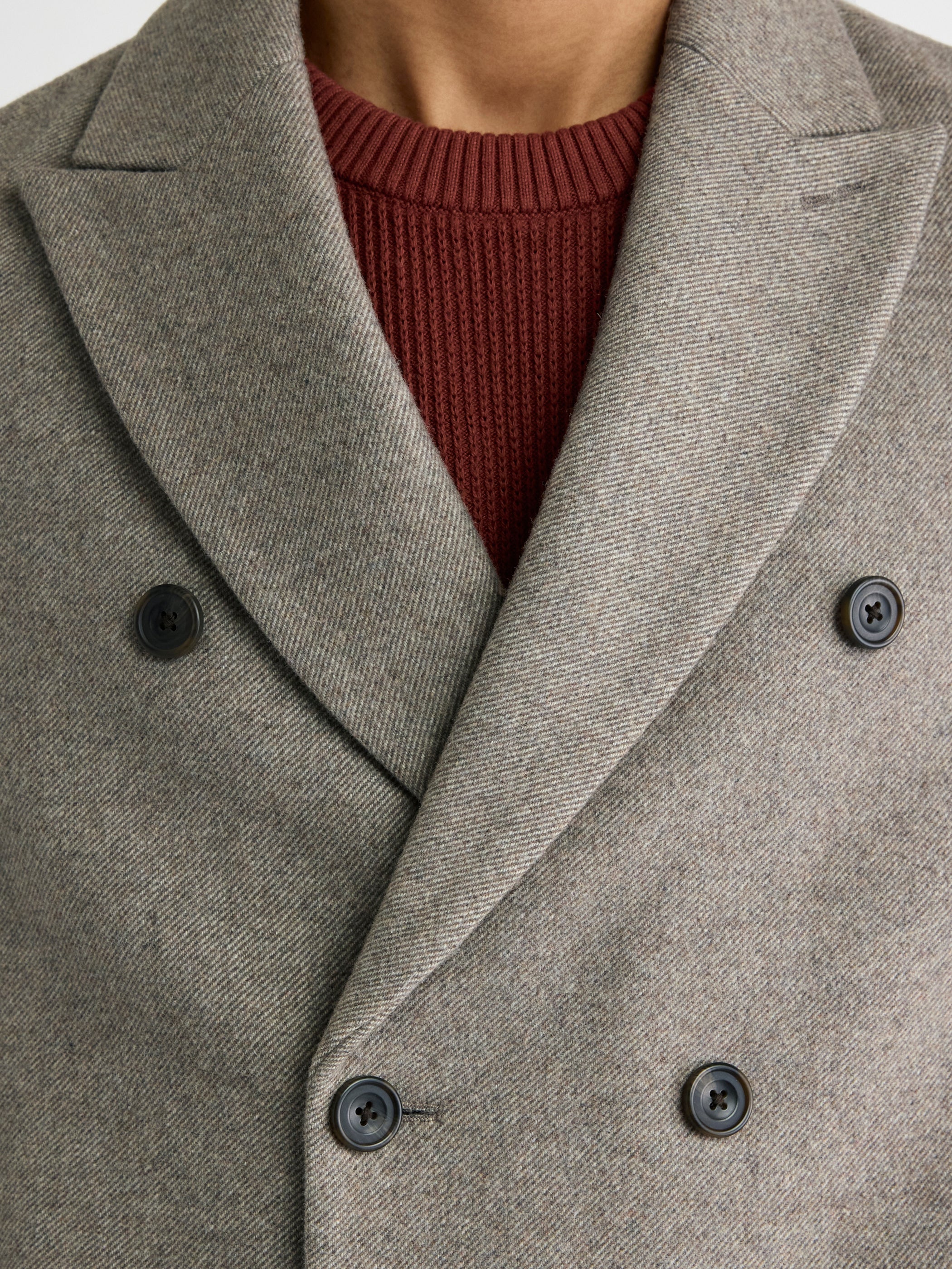 Short Double-Breasted Wool Coat - Image 7
