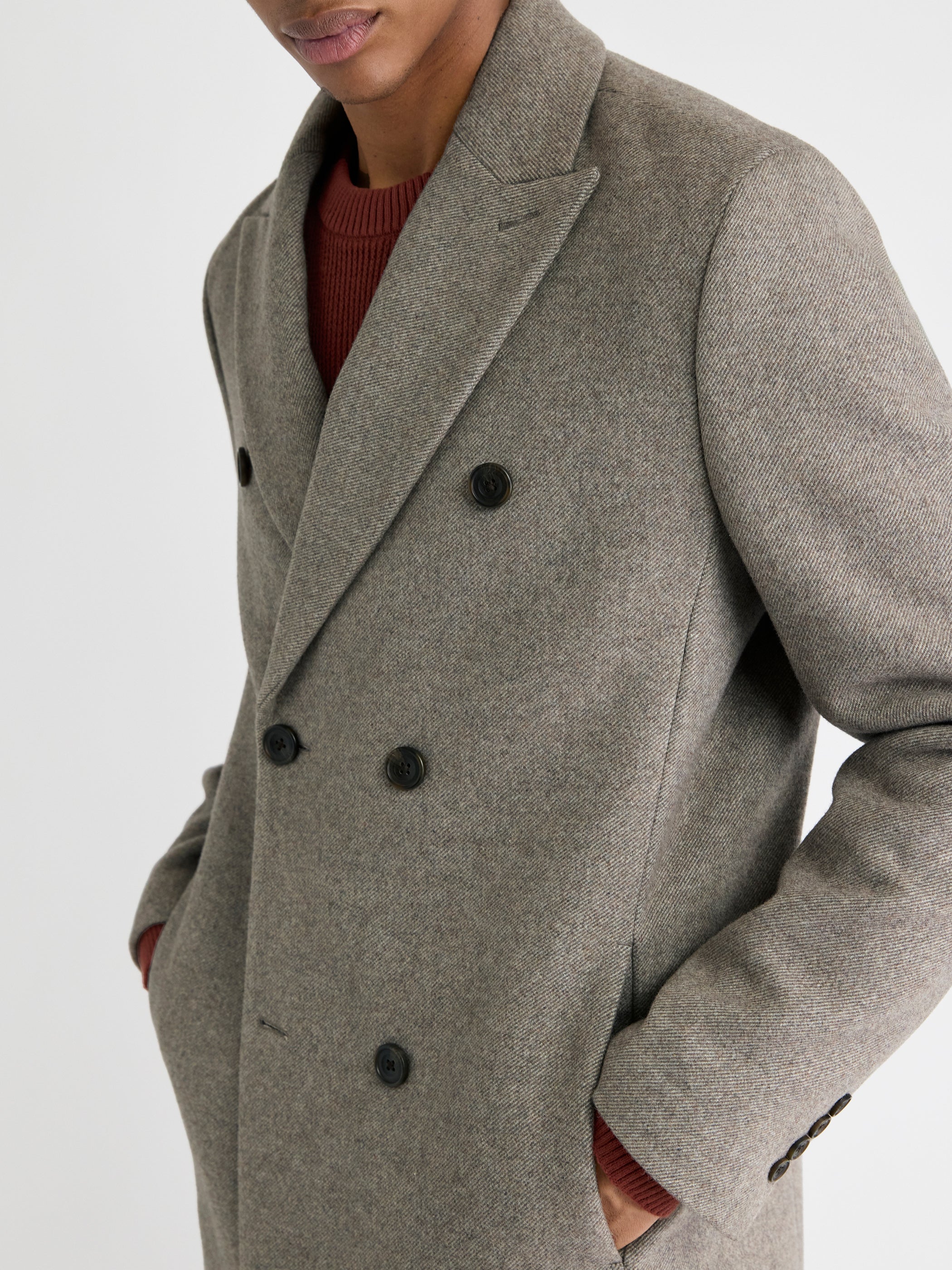 Short Double-Breasted Wool Coat - Image 8
