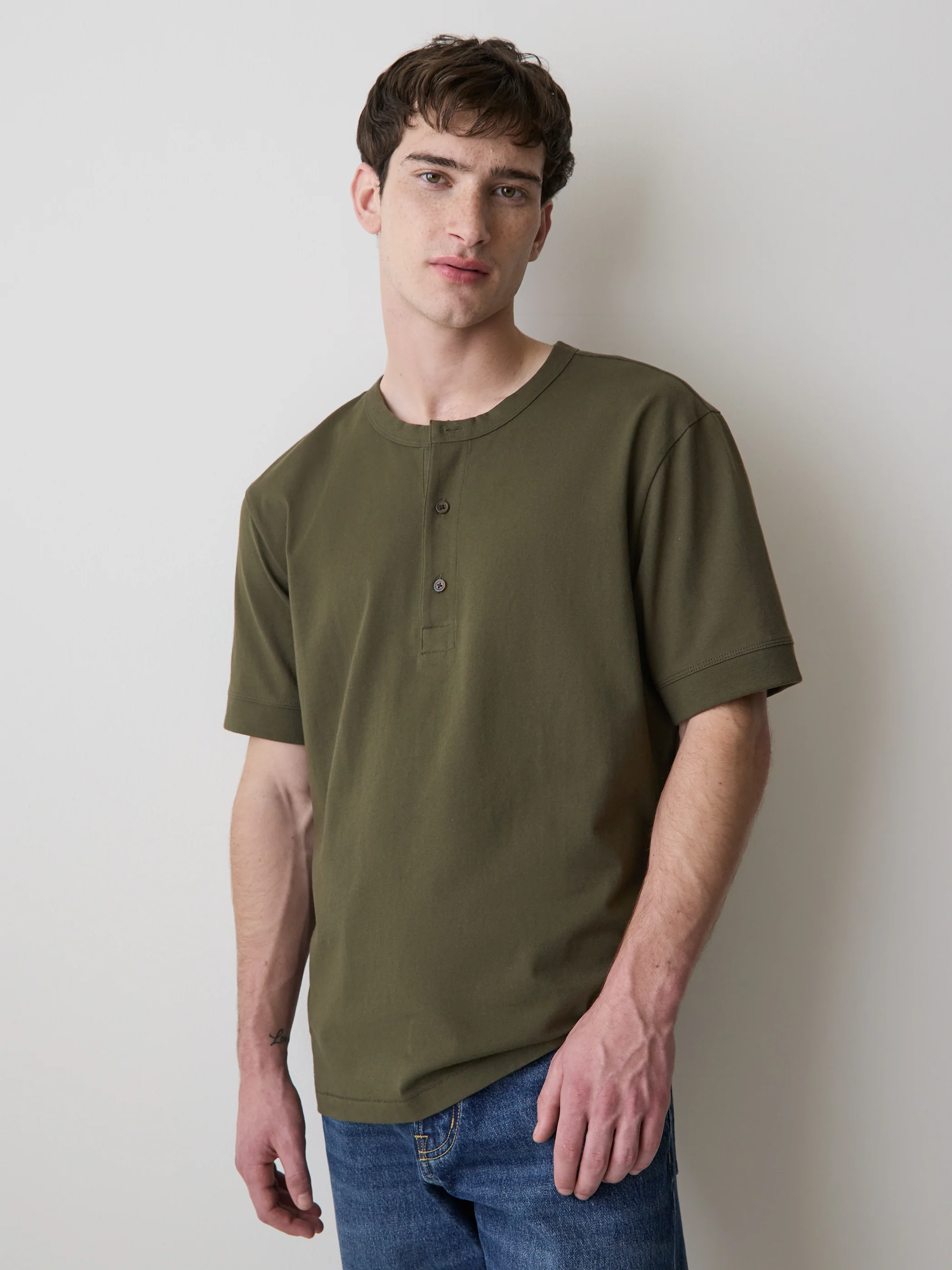 Short-Sleeve Henley T-Shirt - Image 12