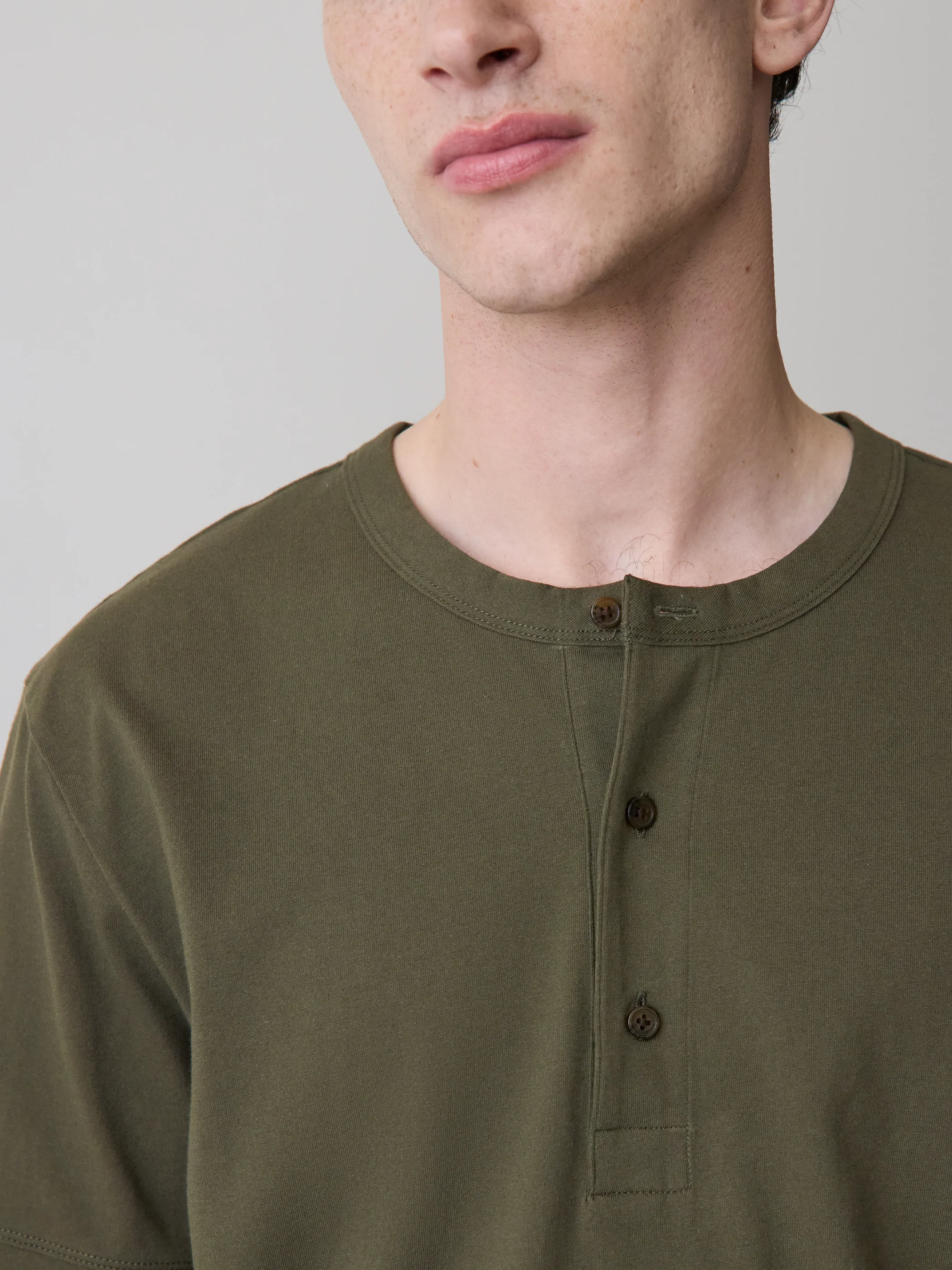 Short-Sleeve Henley T-Shirt - Image 15