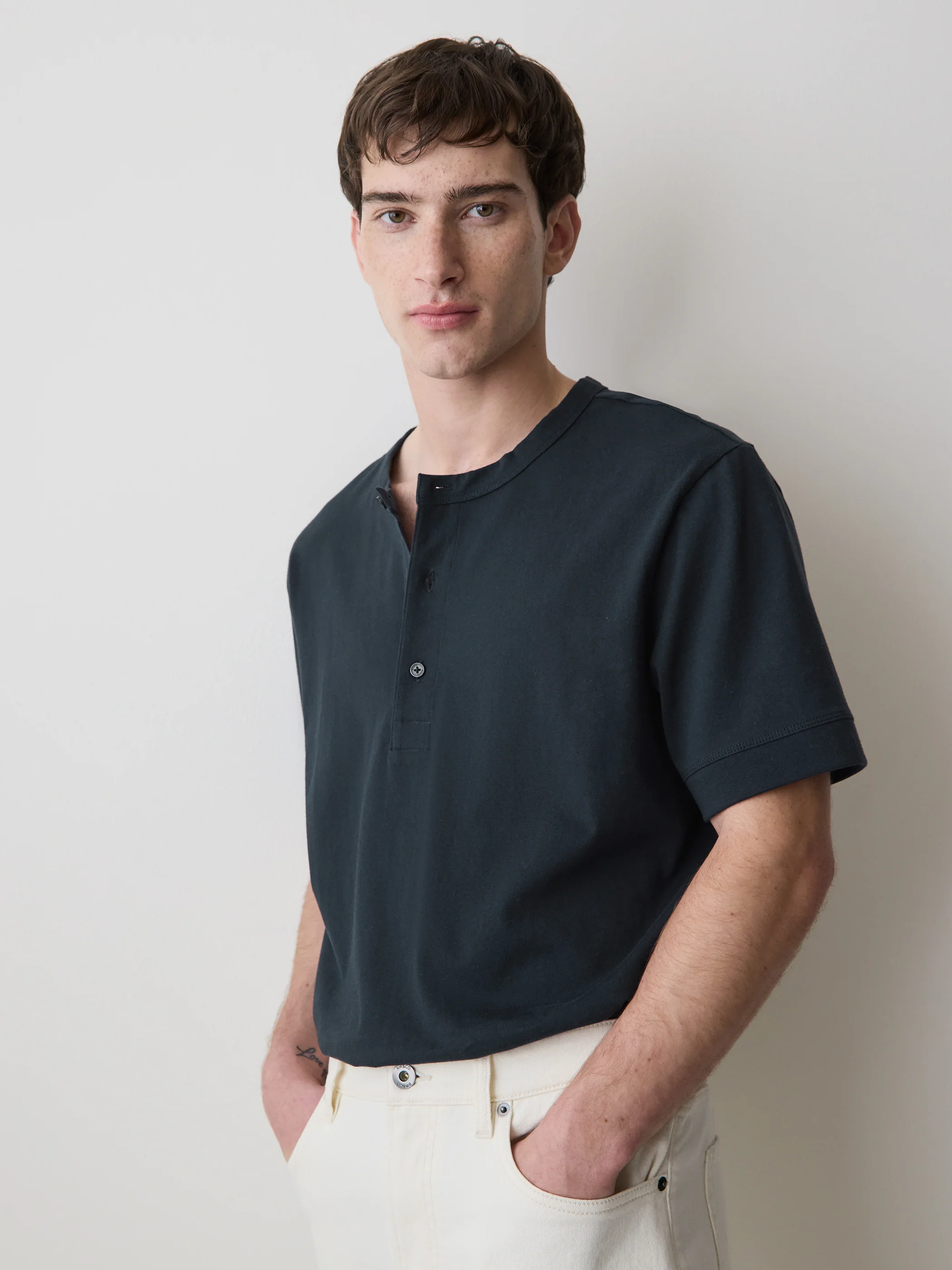 Short-Sleeve Henley T-Shirt - Image 18