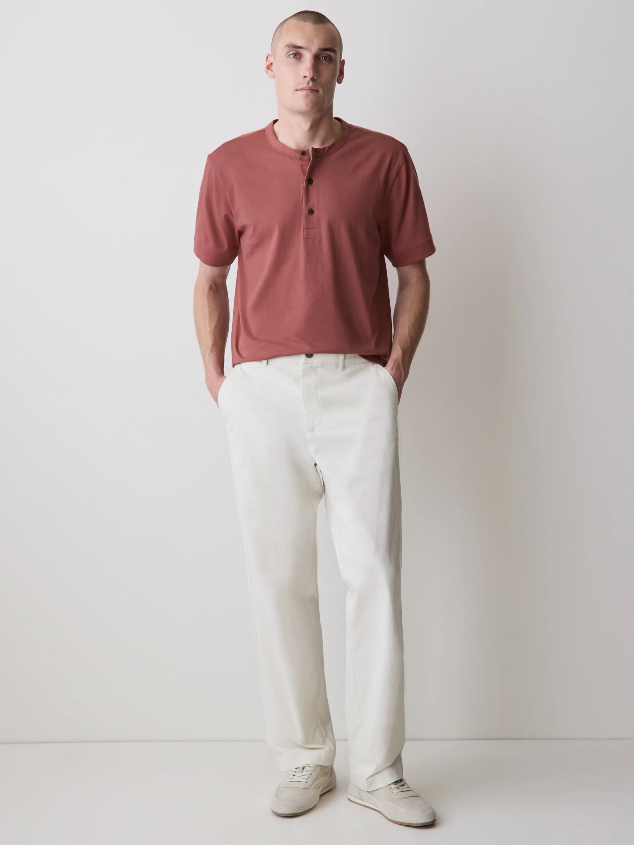 Short-Sleeve Henley T-Shirt - Image 8