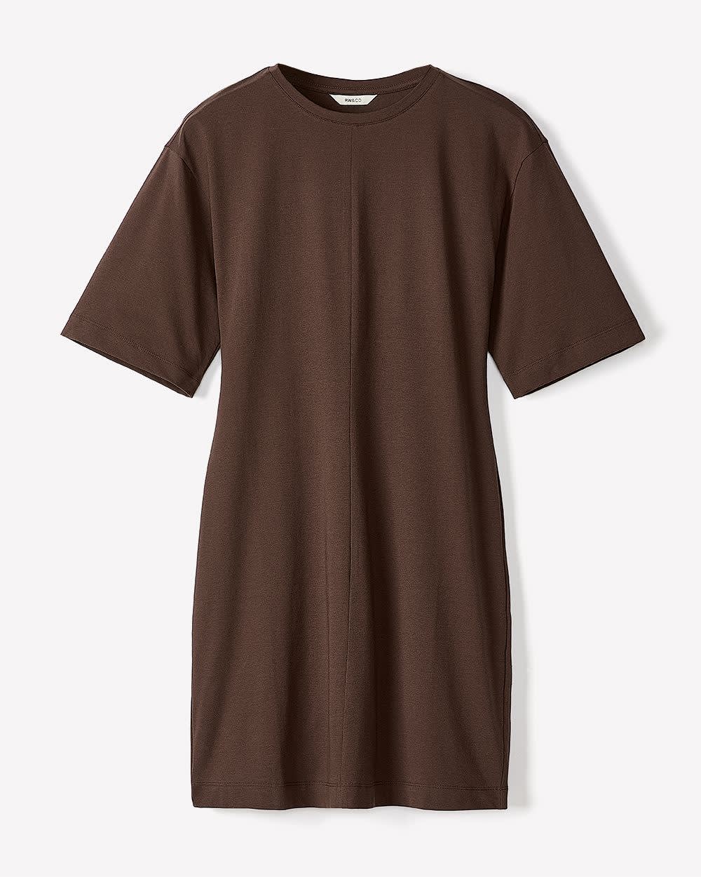 Short-Sleeve Crew-Neck Mini Dress - Image 5