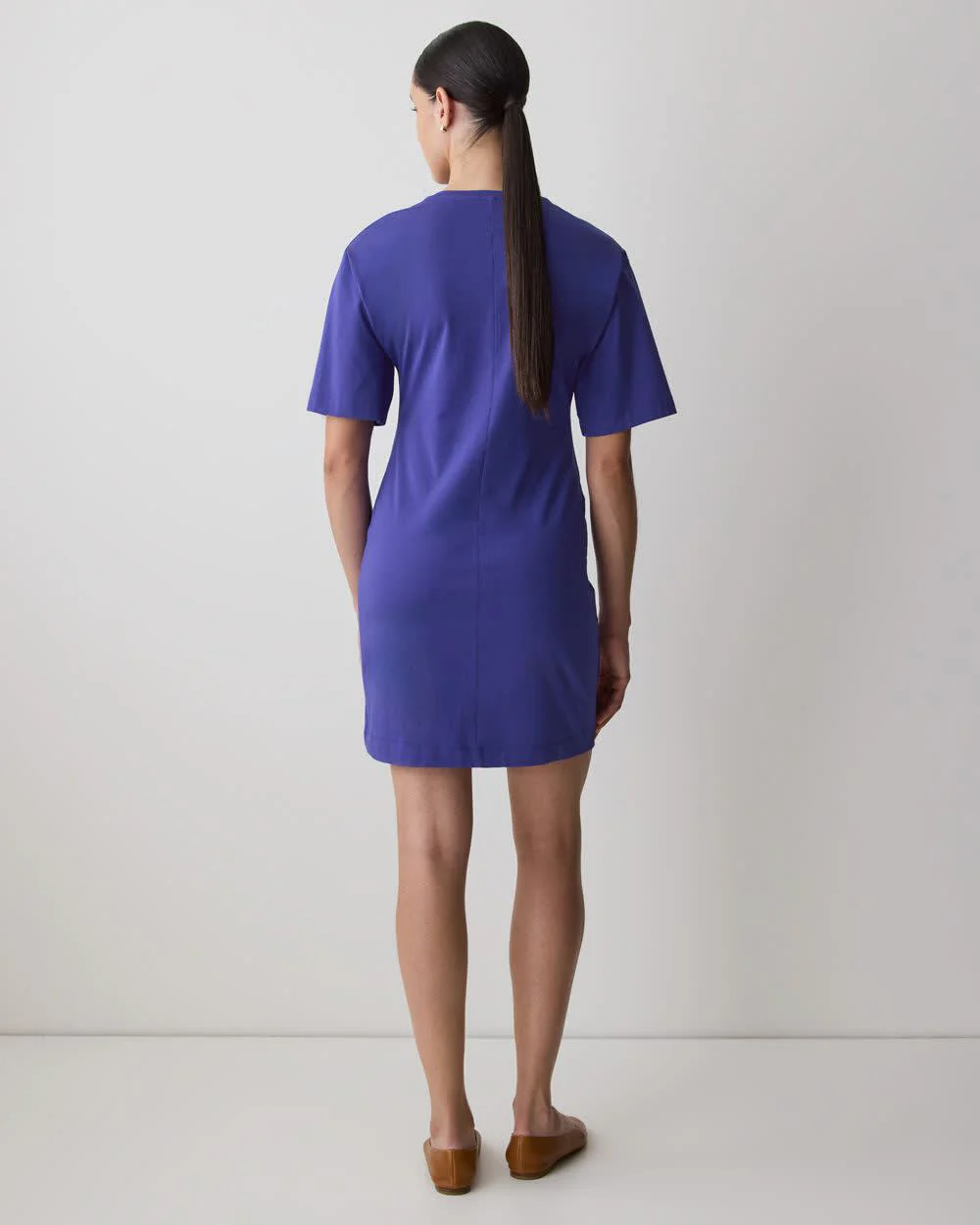 Short-Sleeve Crew-Neck Mini Dress - Image 7