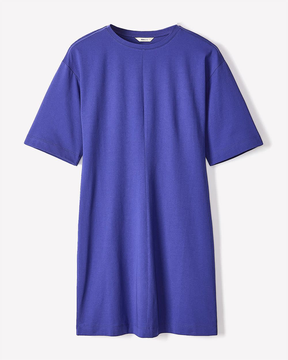 Short-Sleeve Crew-Neck Mini Dress - Image 9