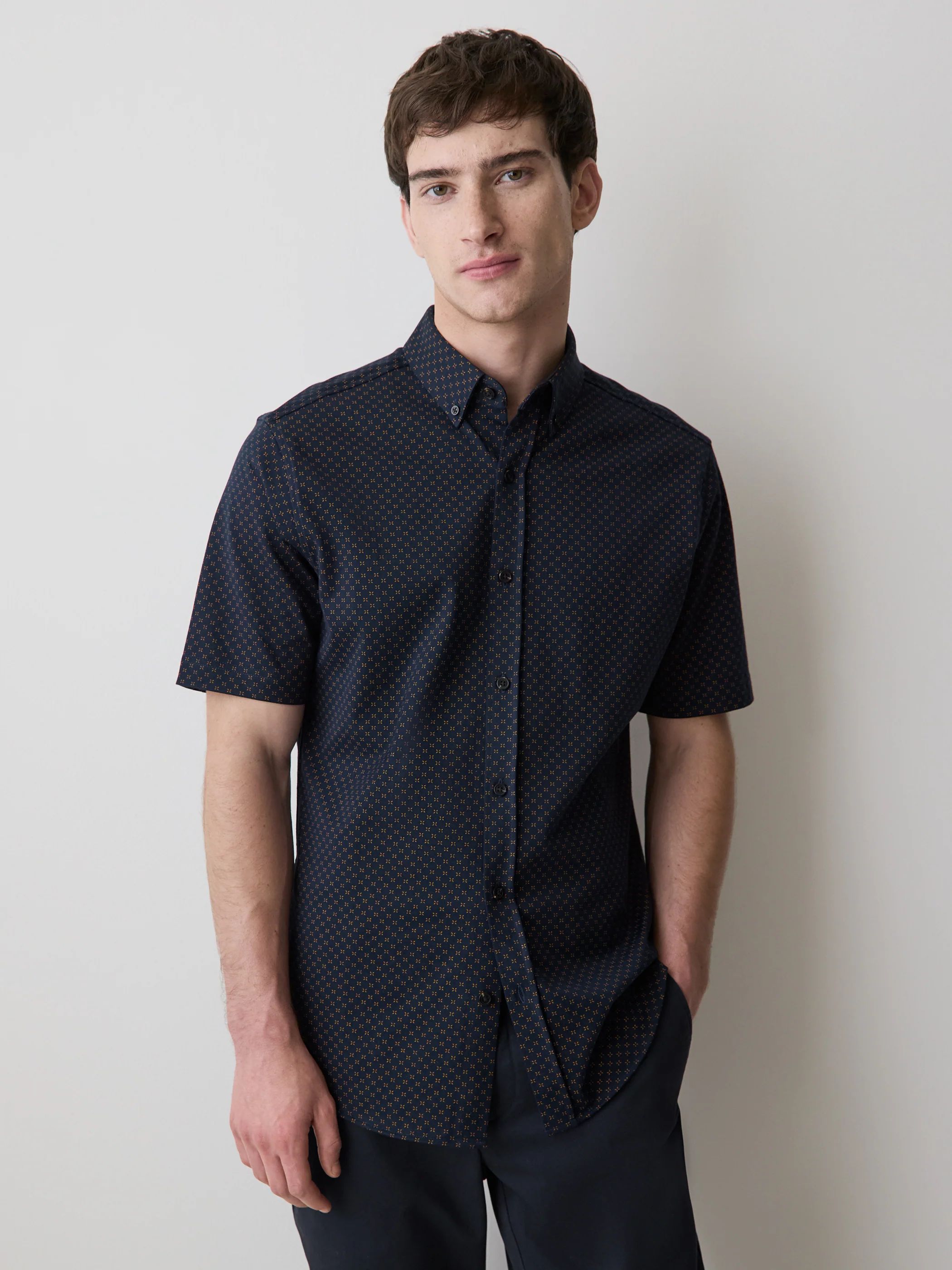 Slim-Fit Short-Sleeve Jersey Shirt - Image 6