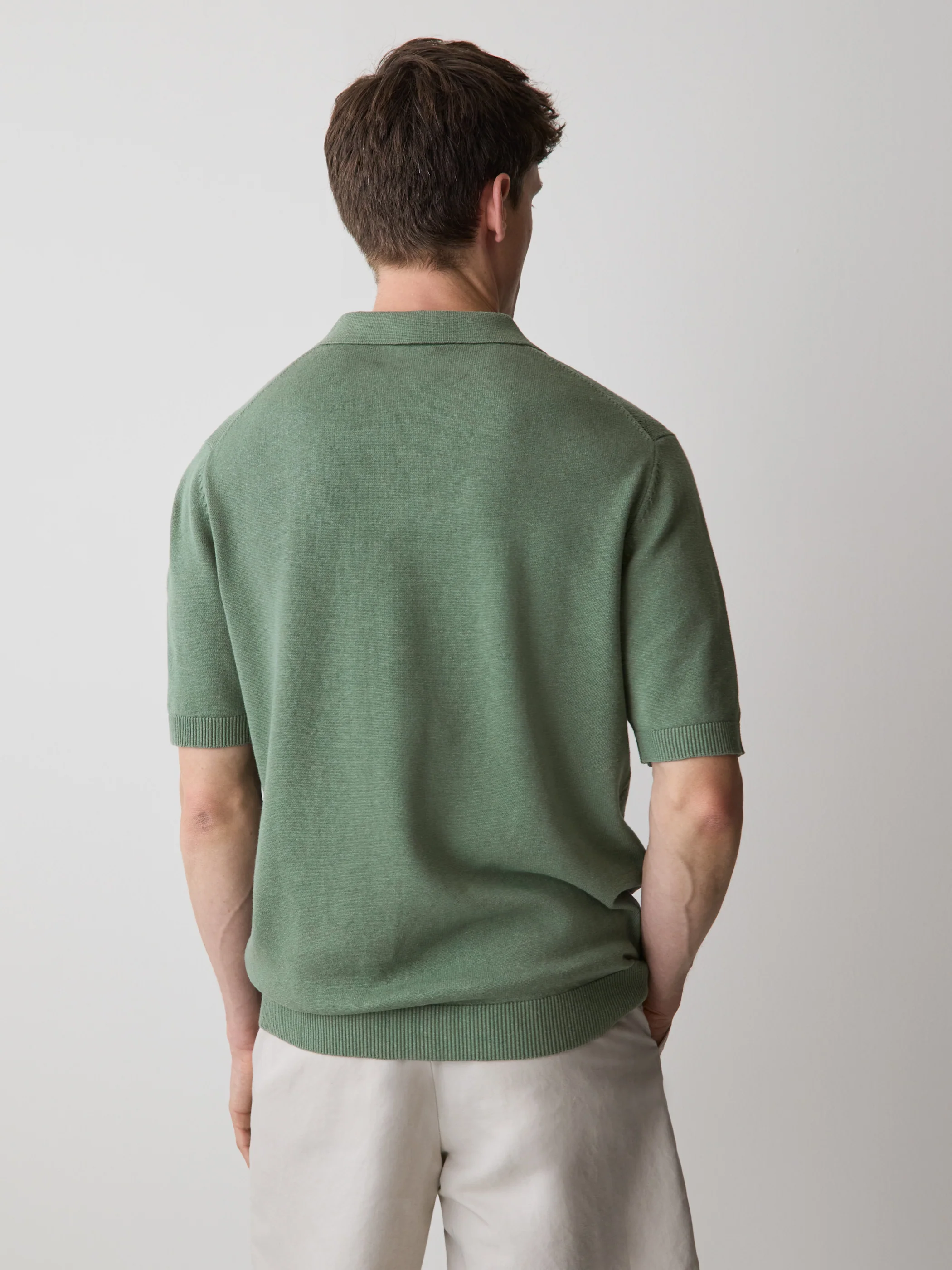 Linen-Blend Short-Sleeve Polo - Image 3