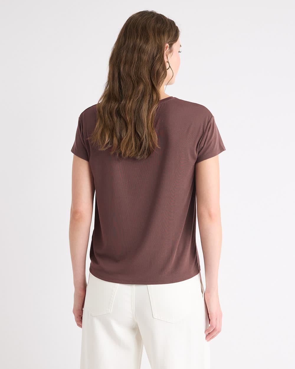 Silk-Blend Boxy Knit Top - Image 3