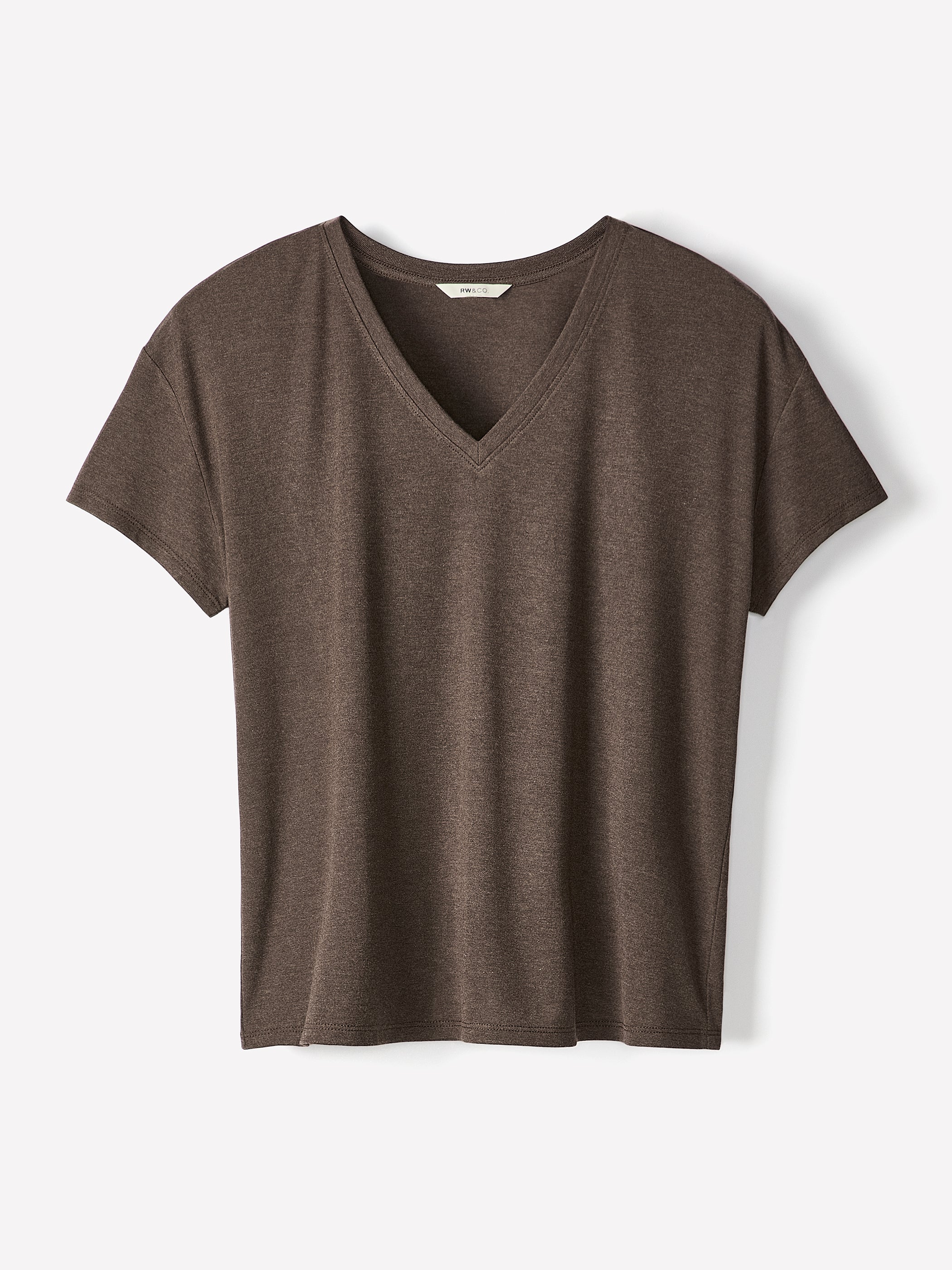 V-Neck Silk-Blend Tee - Image 10