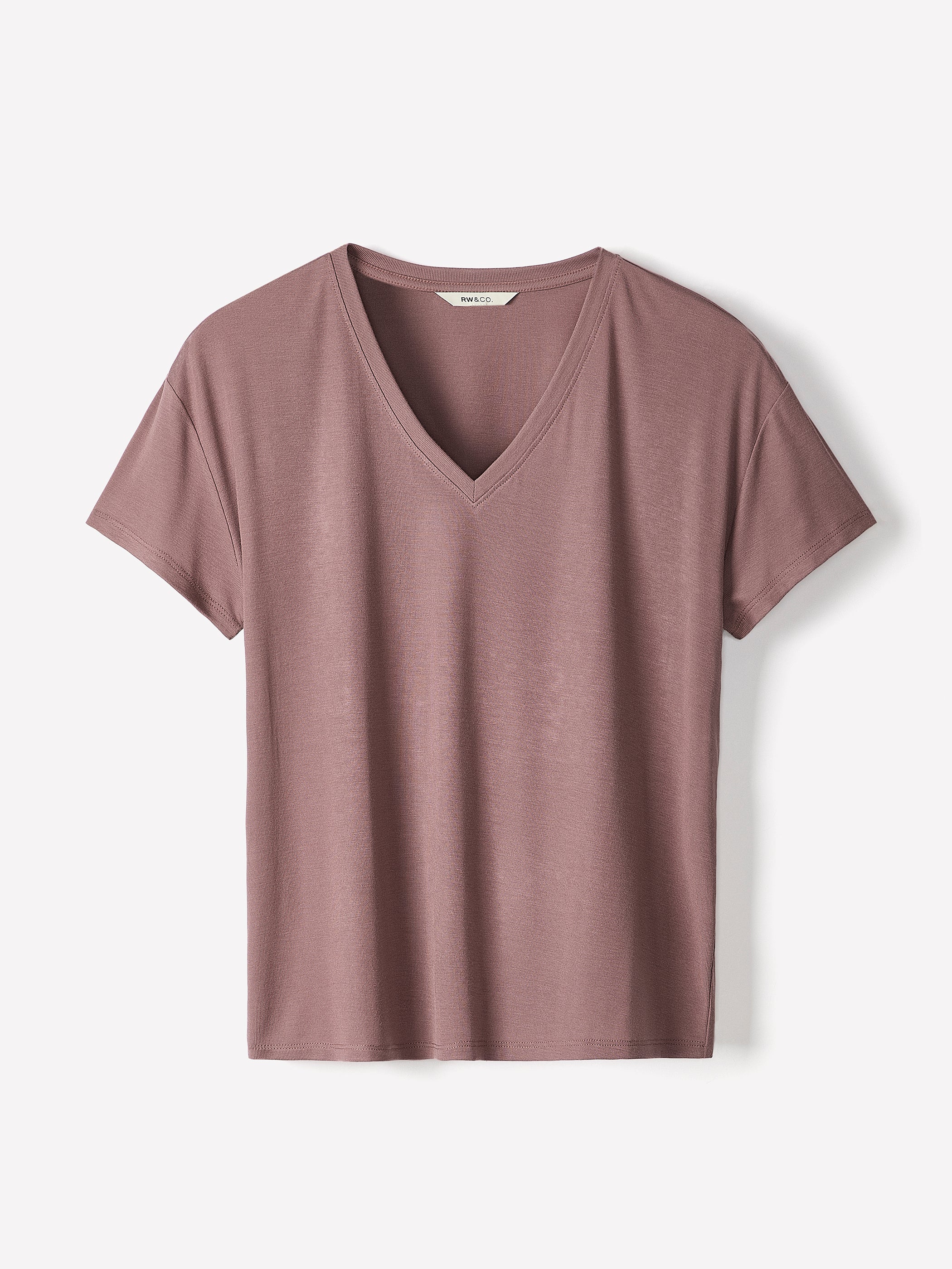 V-Neck Silk-Blend Tee - Image 15