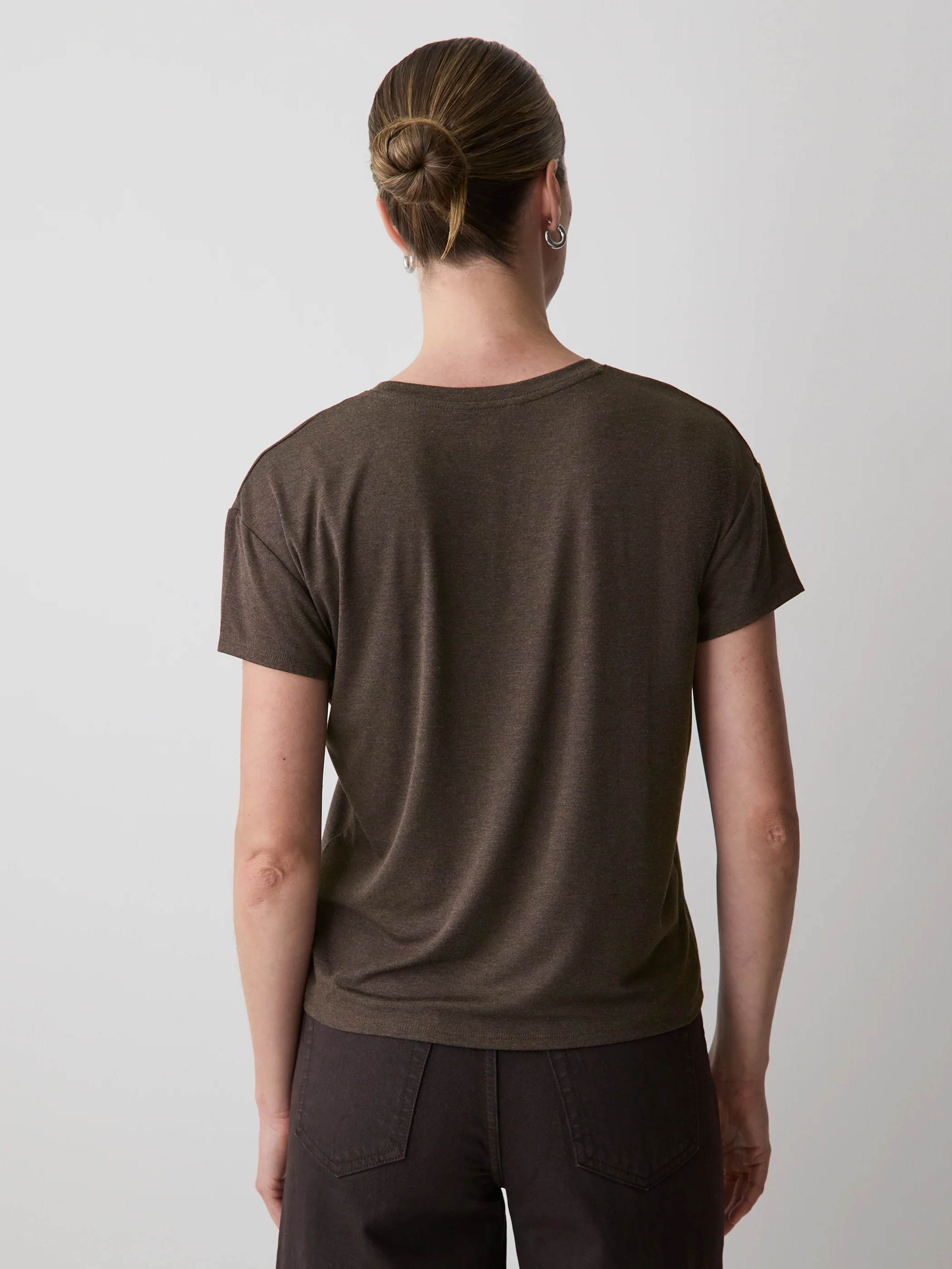 V-Neck Silk-Blend Tee - Image 8