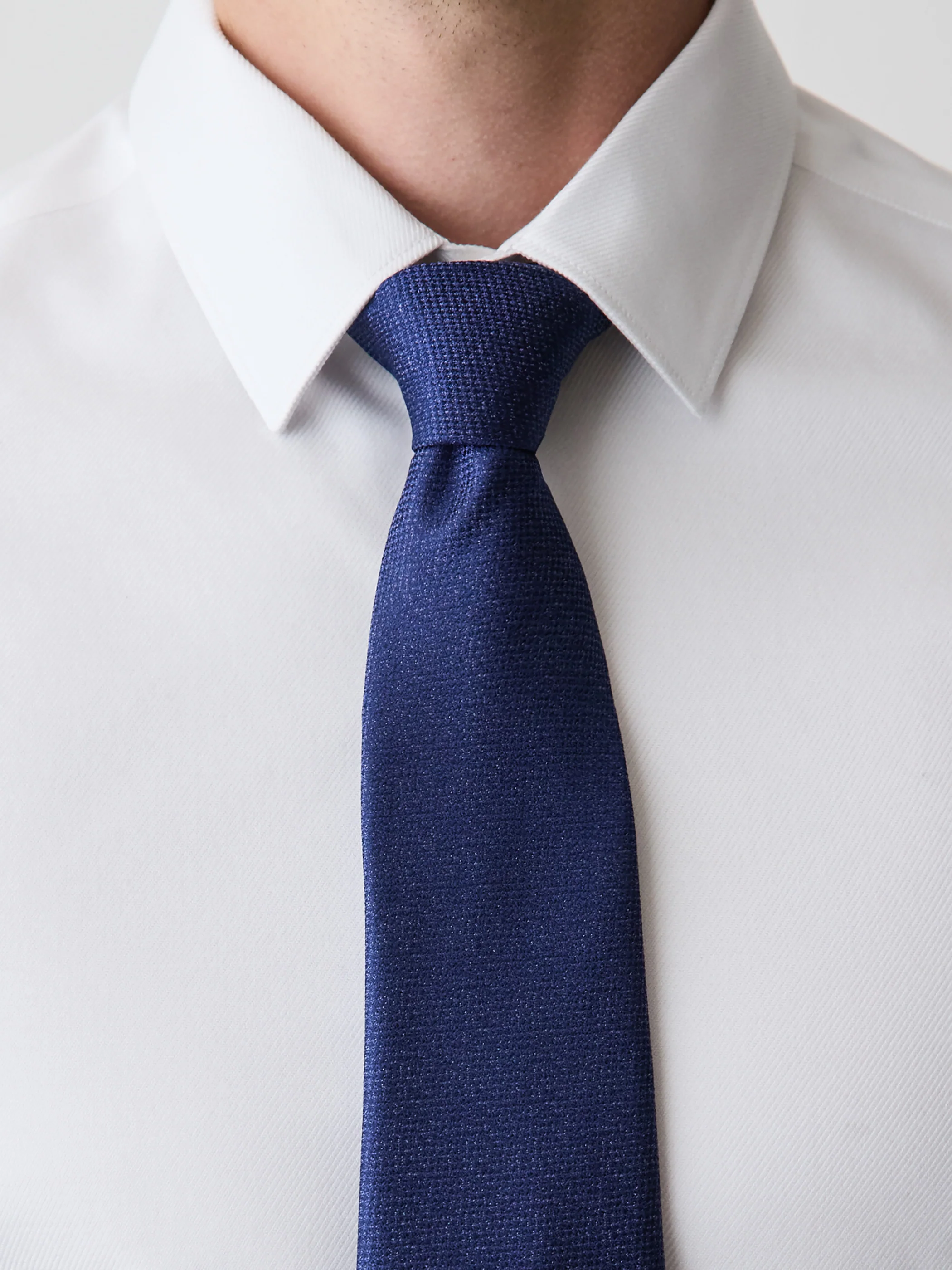 Regular Two-Tone Blue Tie - Image 3