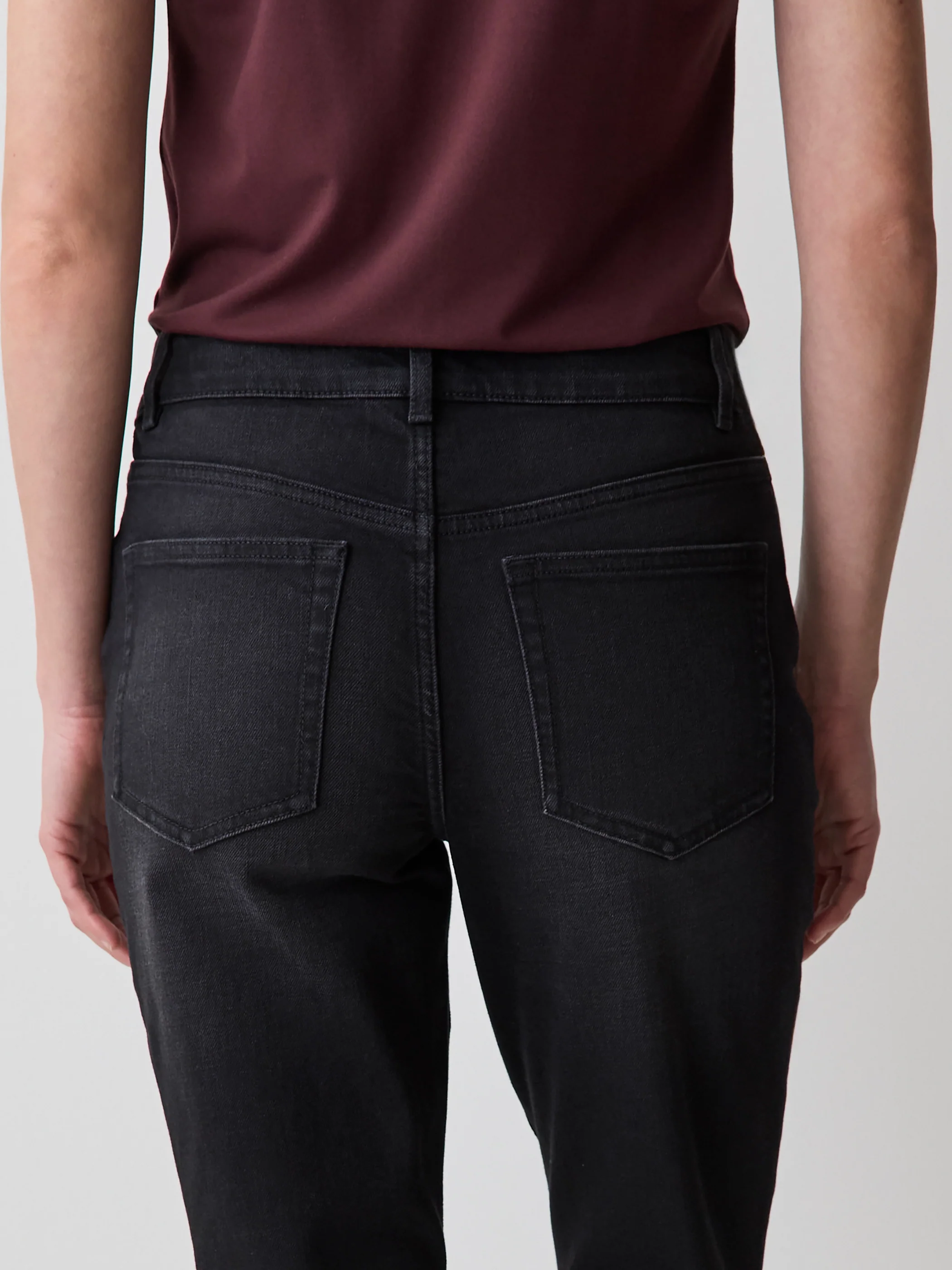 Grey Mid-Rise Skinny Jeans - Image 3