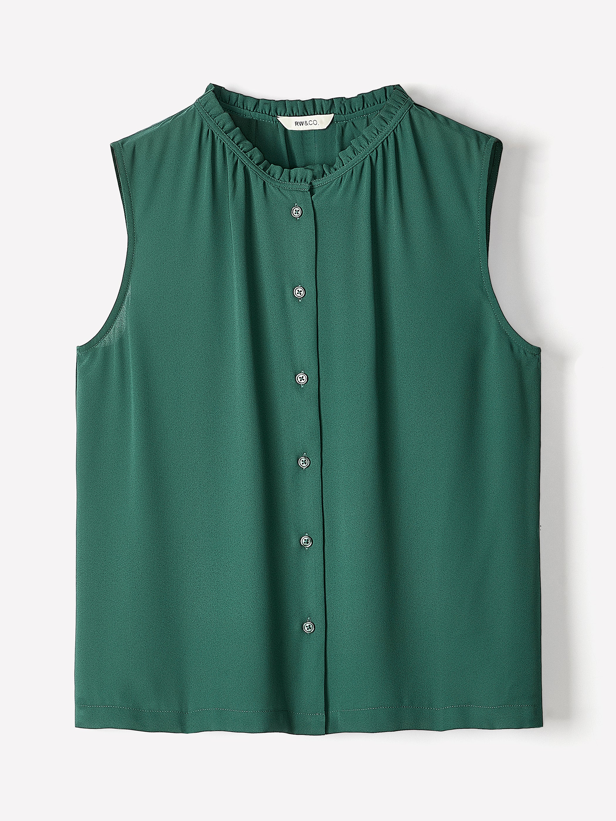 Sleeveless Buttoned-Down Blouse - Image 5