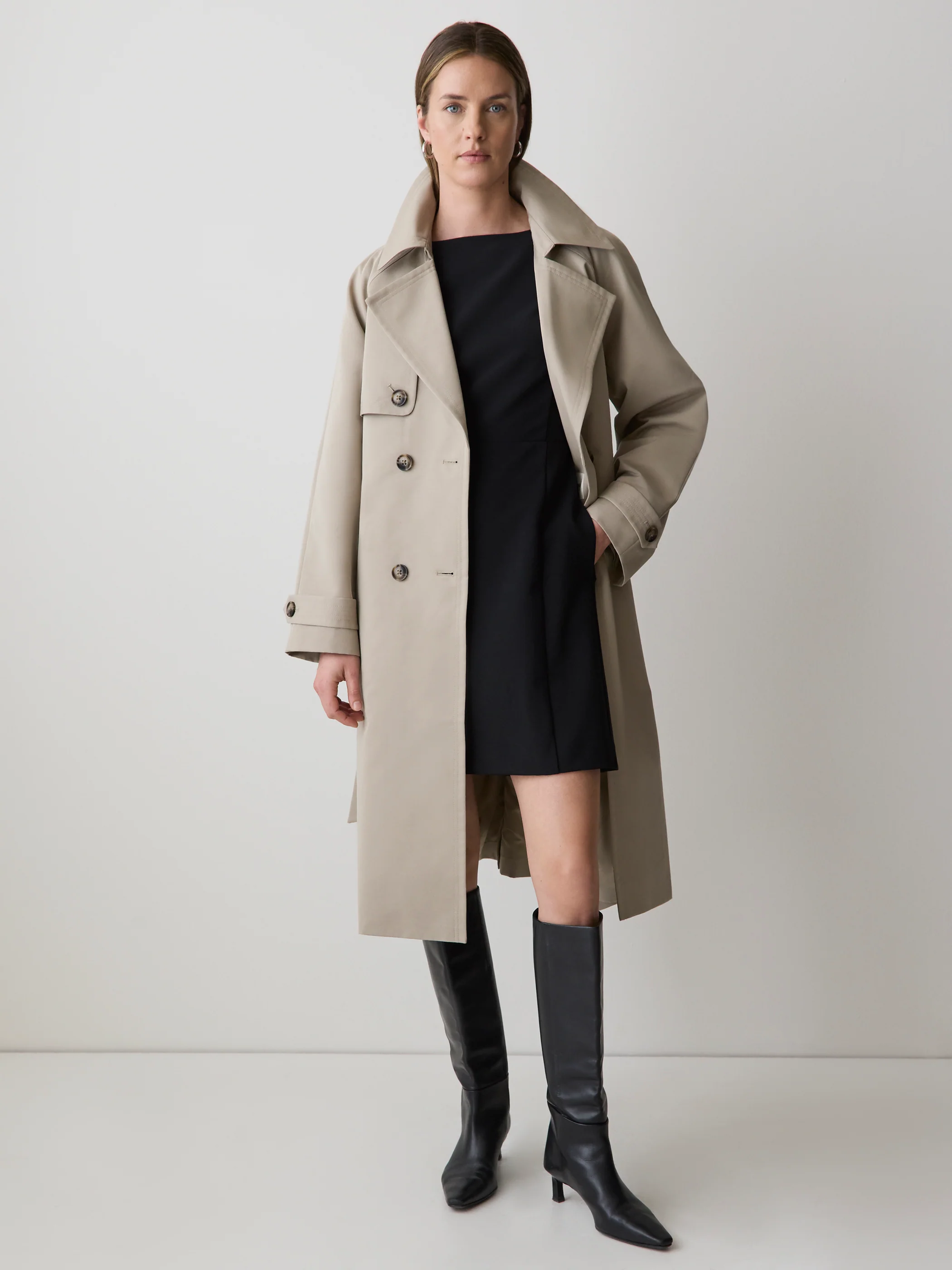 Sleeveless Boat-Neck Mini Dress