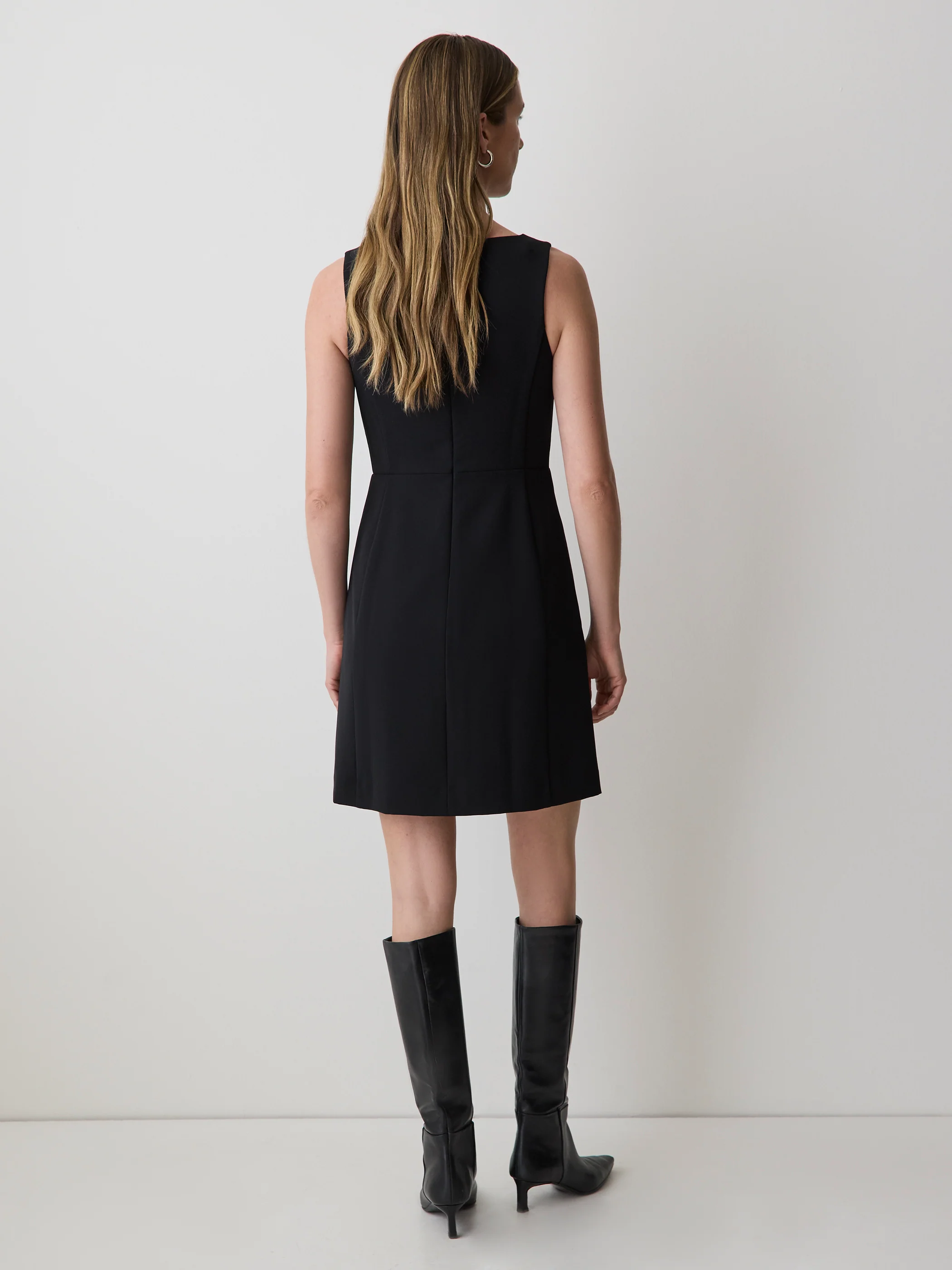 Sleeveless Boat-Neck Mini Dress - Image 3