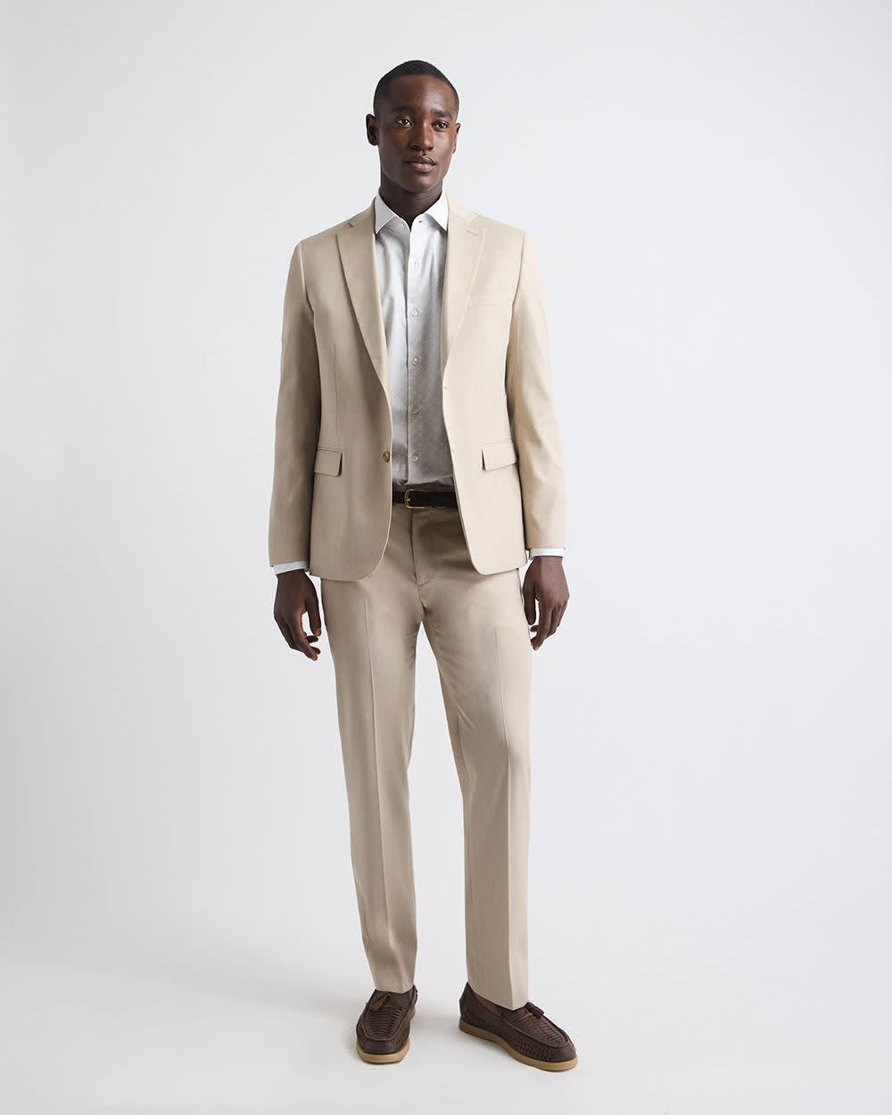 Slim Fit Beige Suit Pant - Image 2