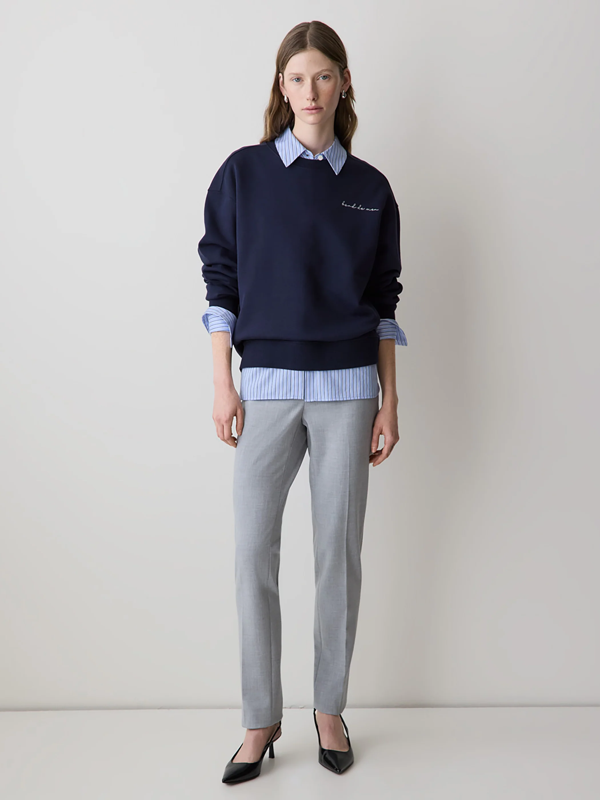 Mid-Rise Long Slim-Leg Signature Pant - Image 2