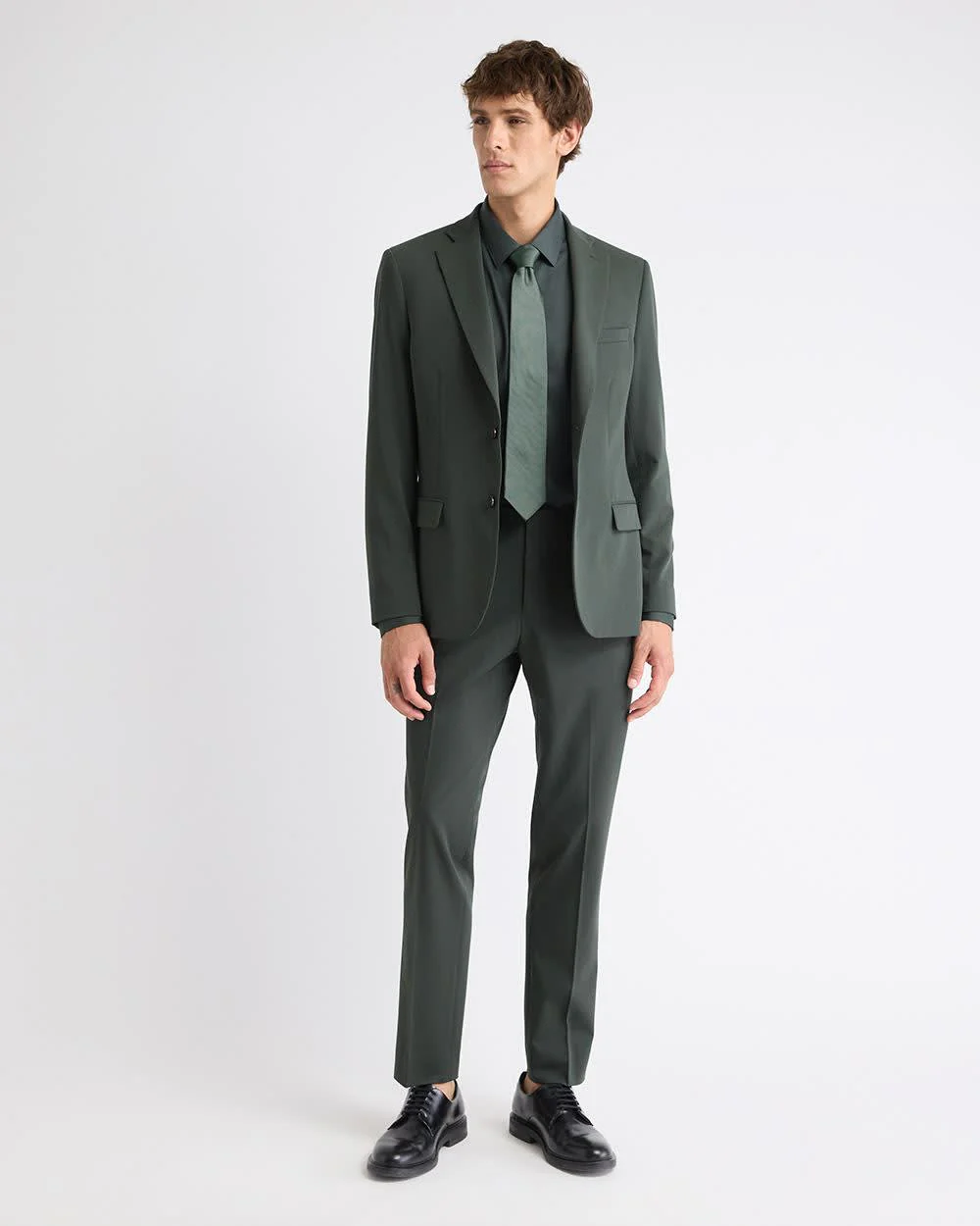 Slim Fit Dark Green Suit Blazer - Image 2