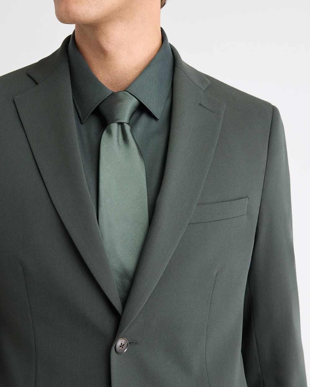 Slim Fit Dark Green Suit Blazer - Image 6