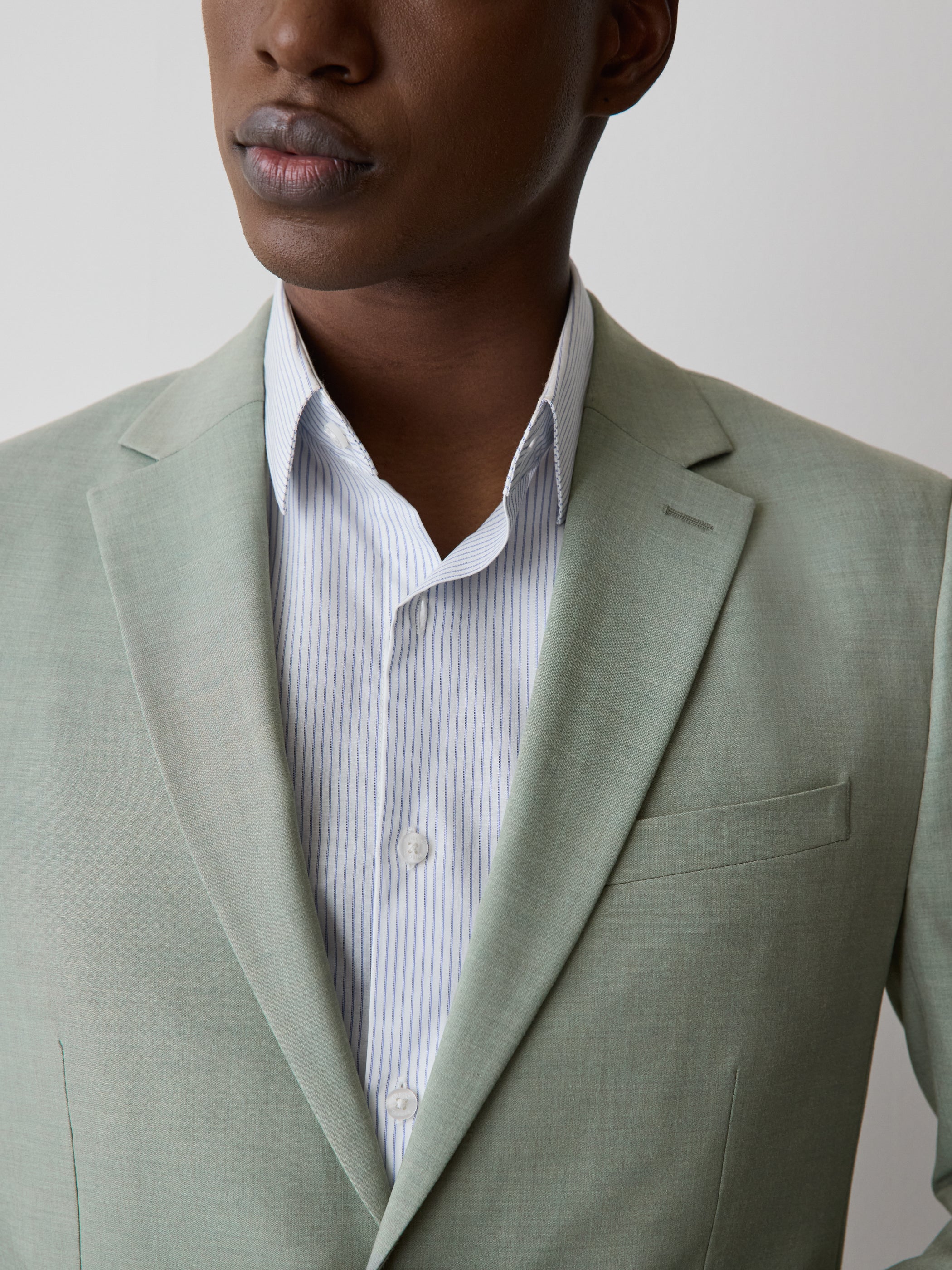 Slim Fit Mint Suit Blazer - Image 4
