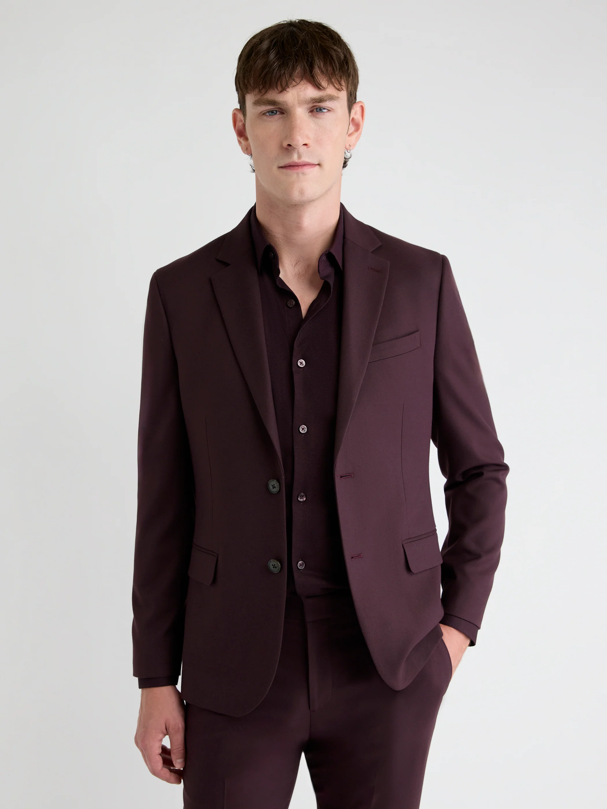 Slim Fit Fig Suit Blazer - Image 2