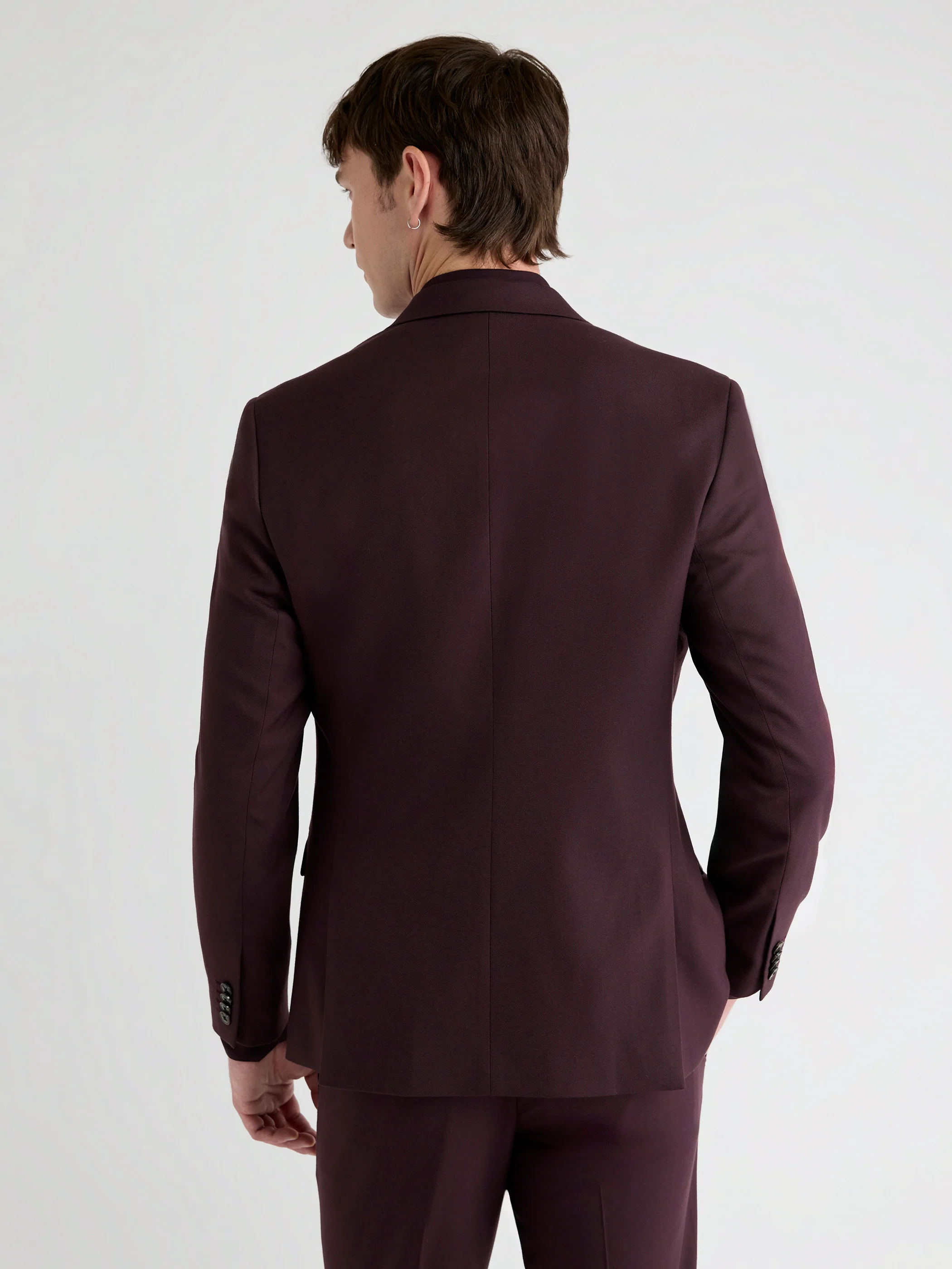 Slim Fit Fig Suit Blazer - Image 3